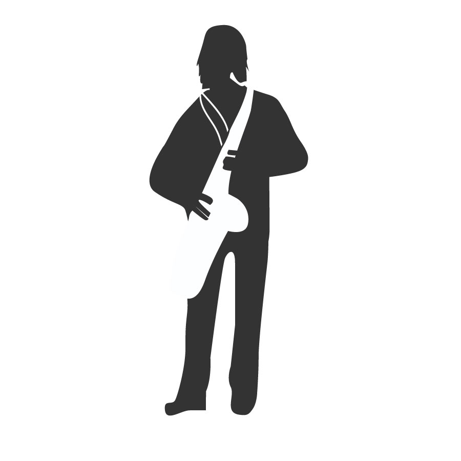 saxophone man silhouette