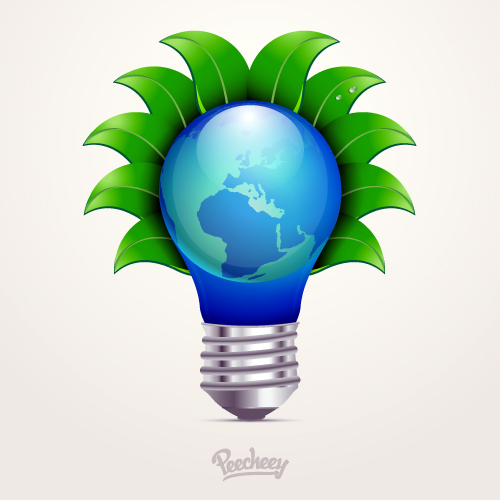 light bulb ecology concept