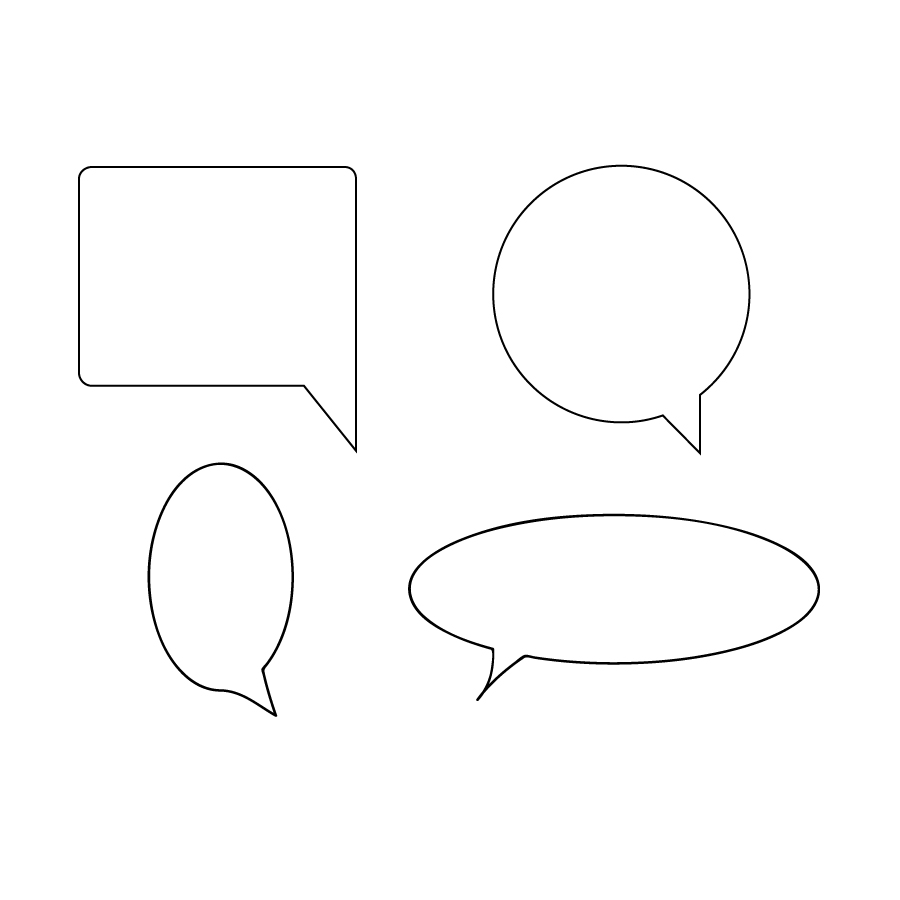 speech bubbles outline