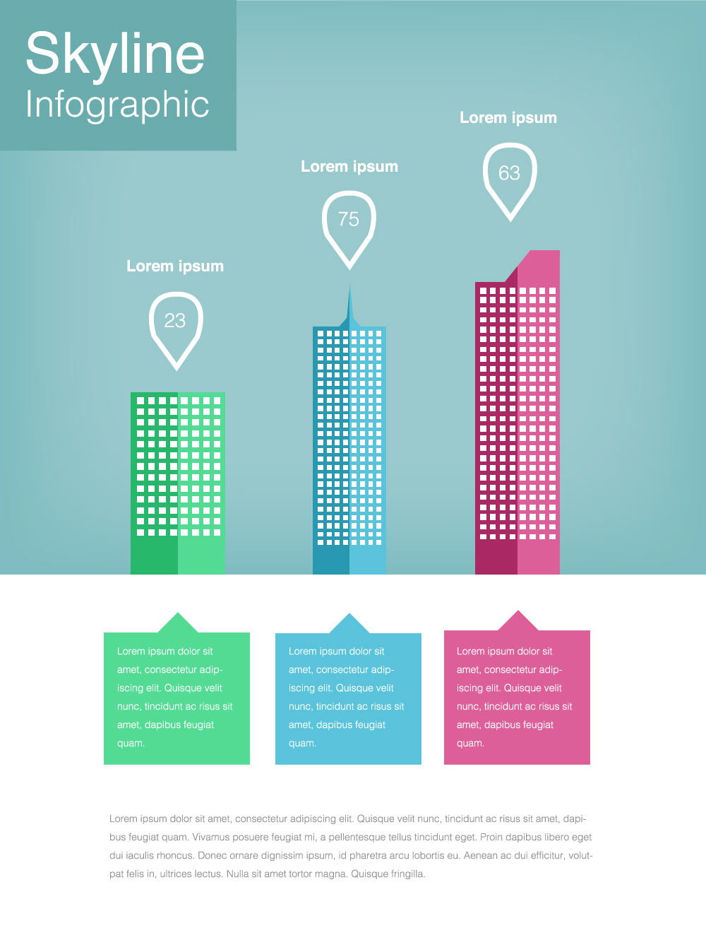 skyline infographic vector design