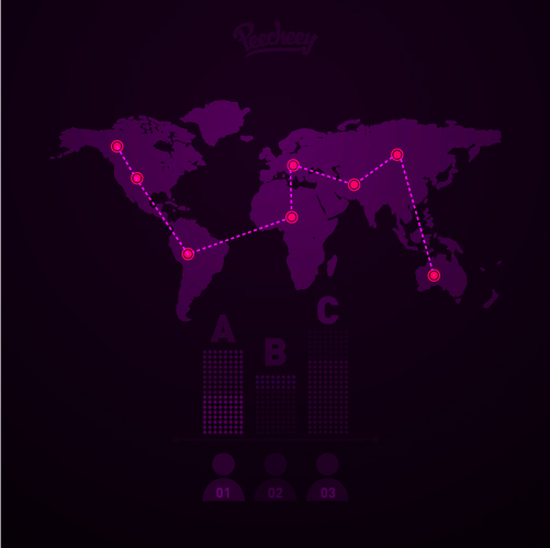 world infographic illustration