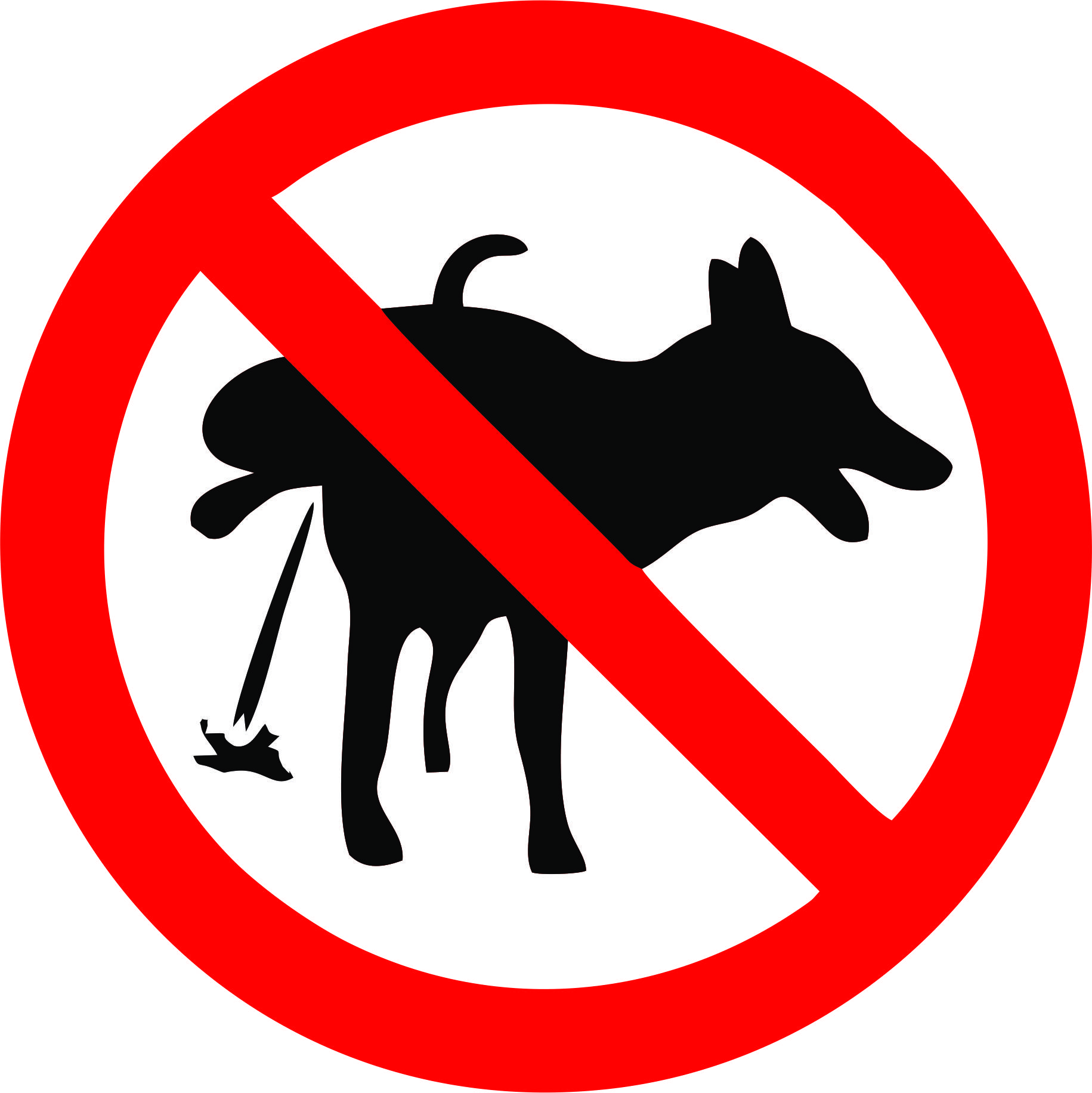 dog pee sign