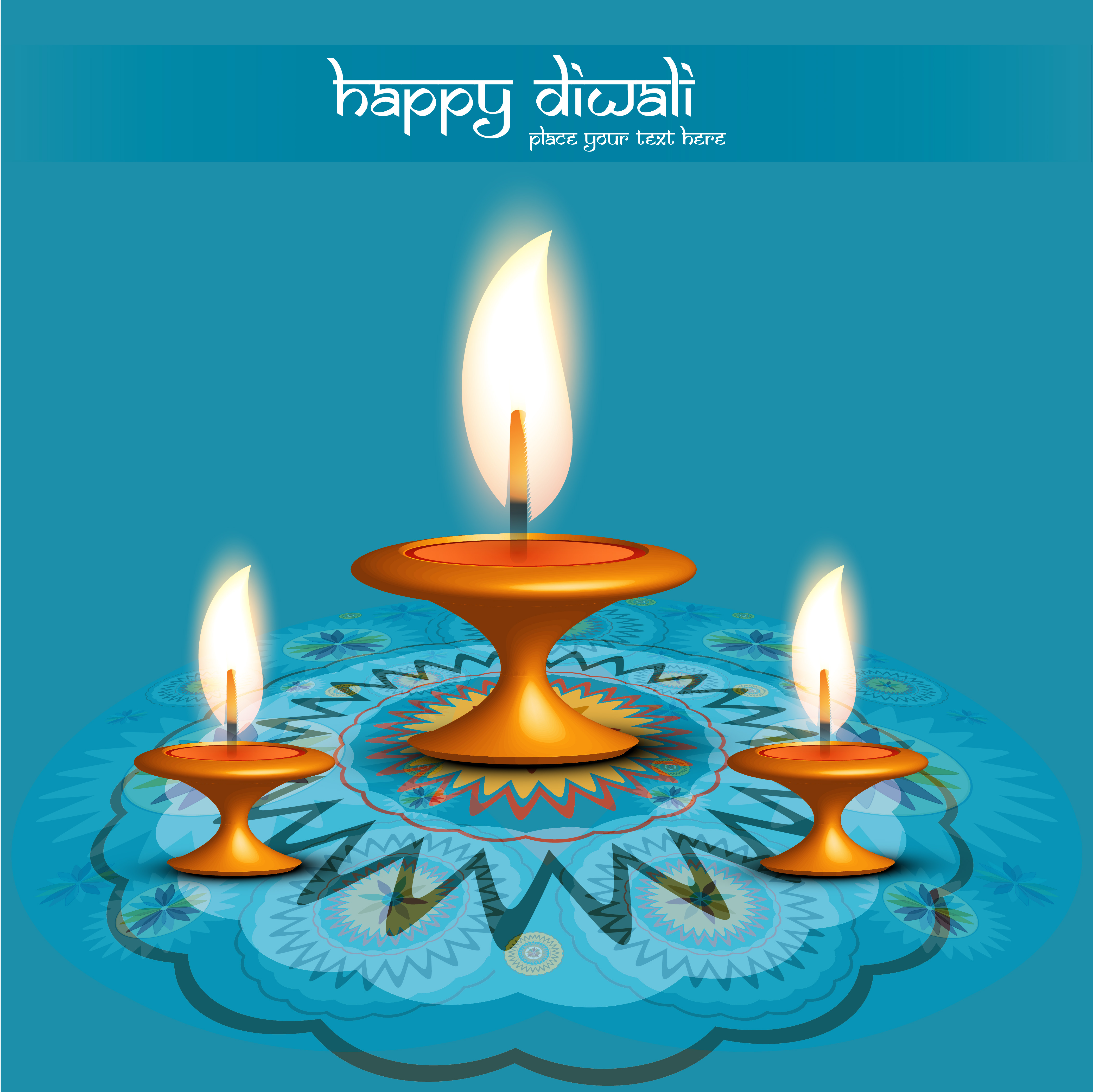 diwali colorfu card decorativel background vector