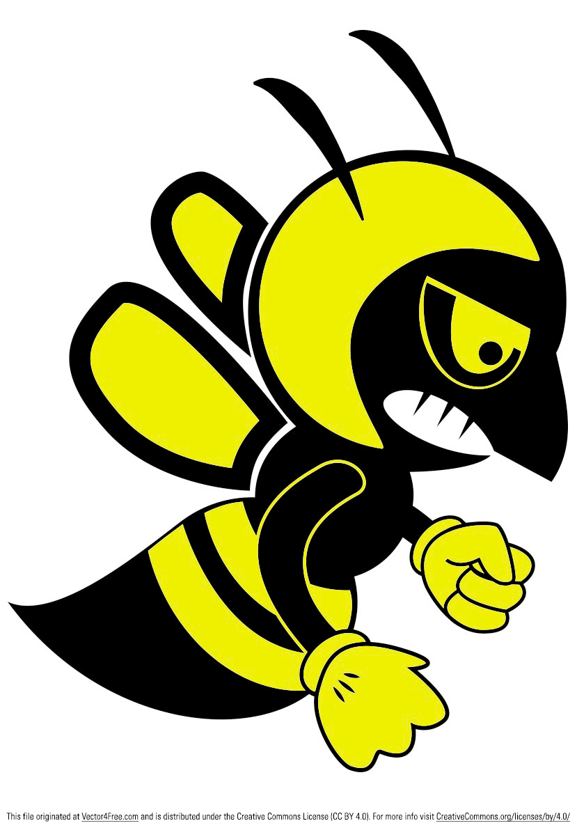 fighting bee vector