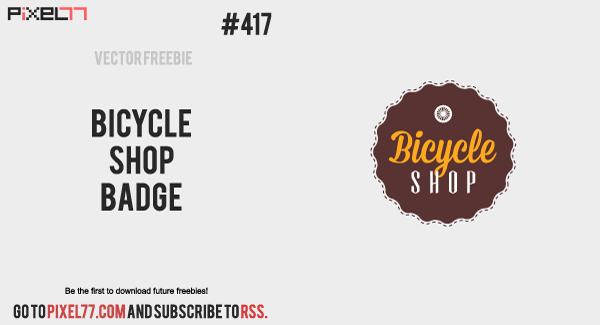 bicycle shop badge vector