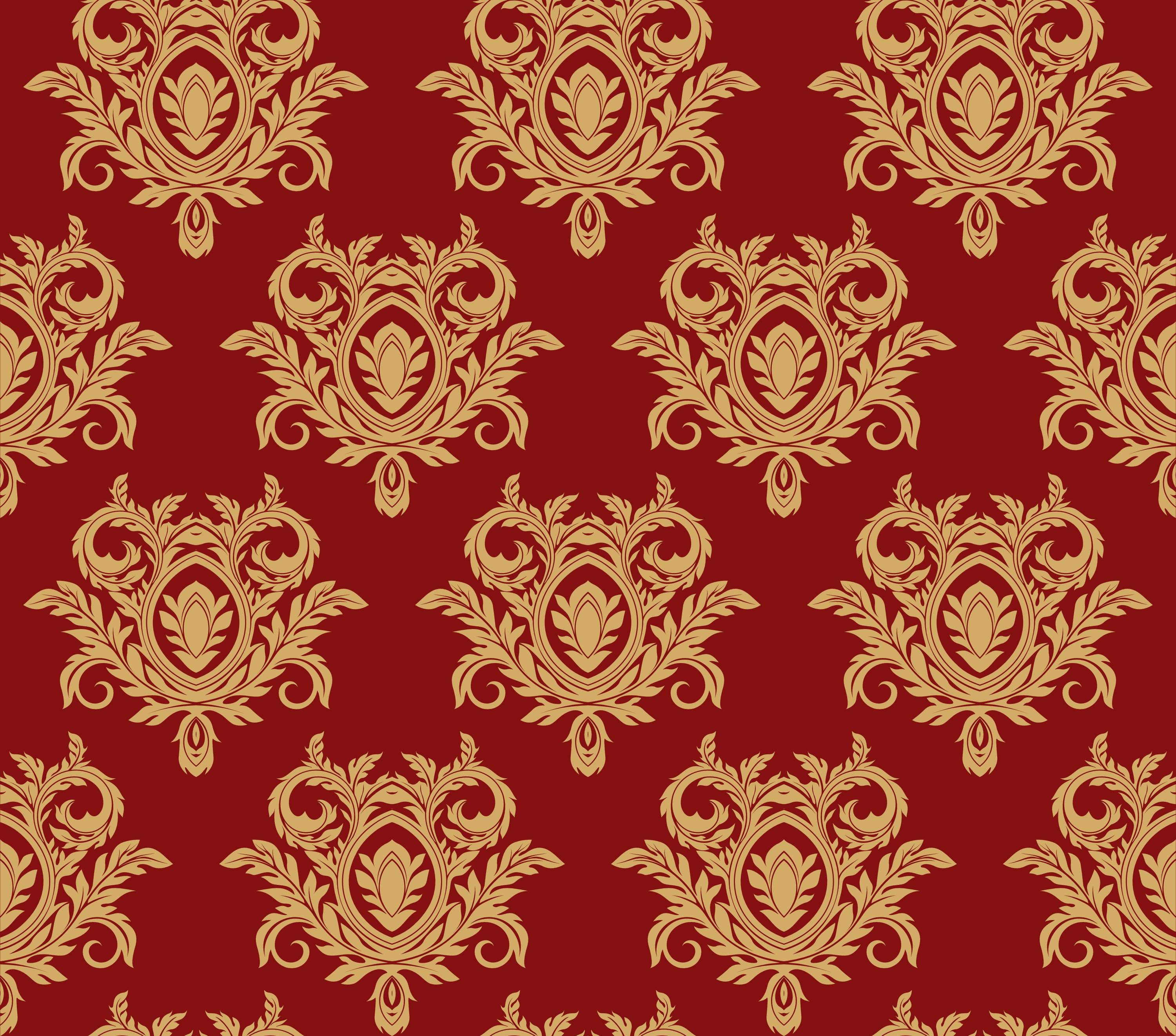 damask floral background vector