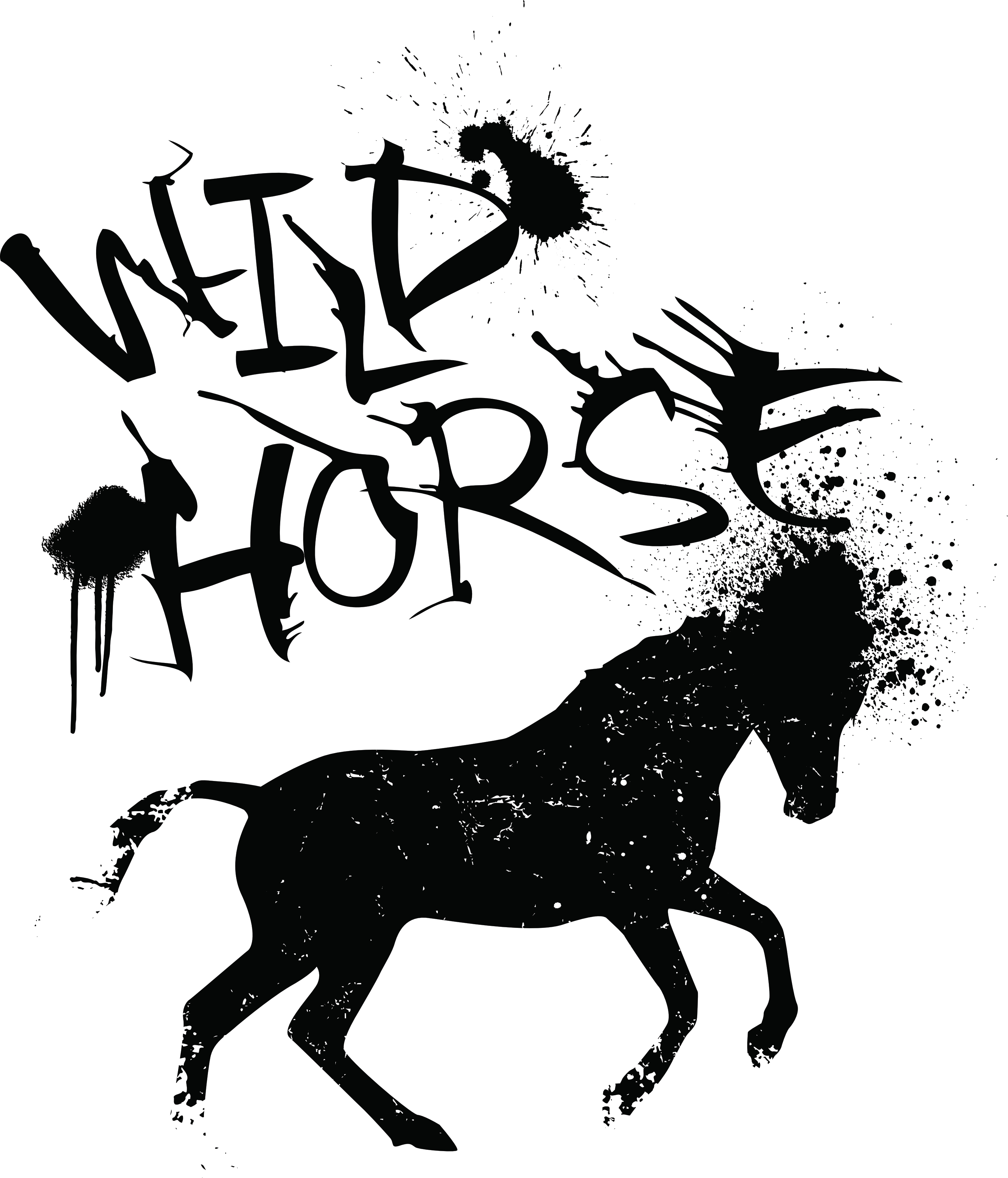 ink horse vector