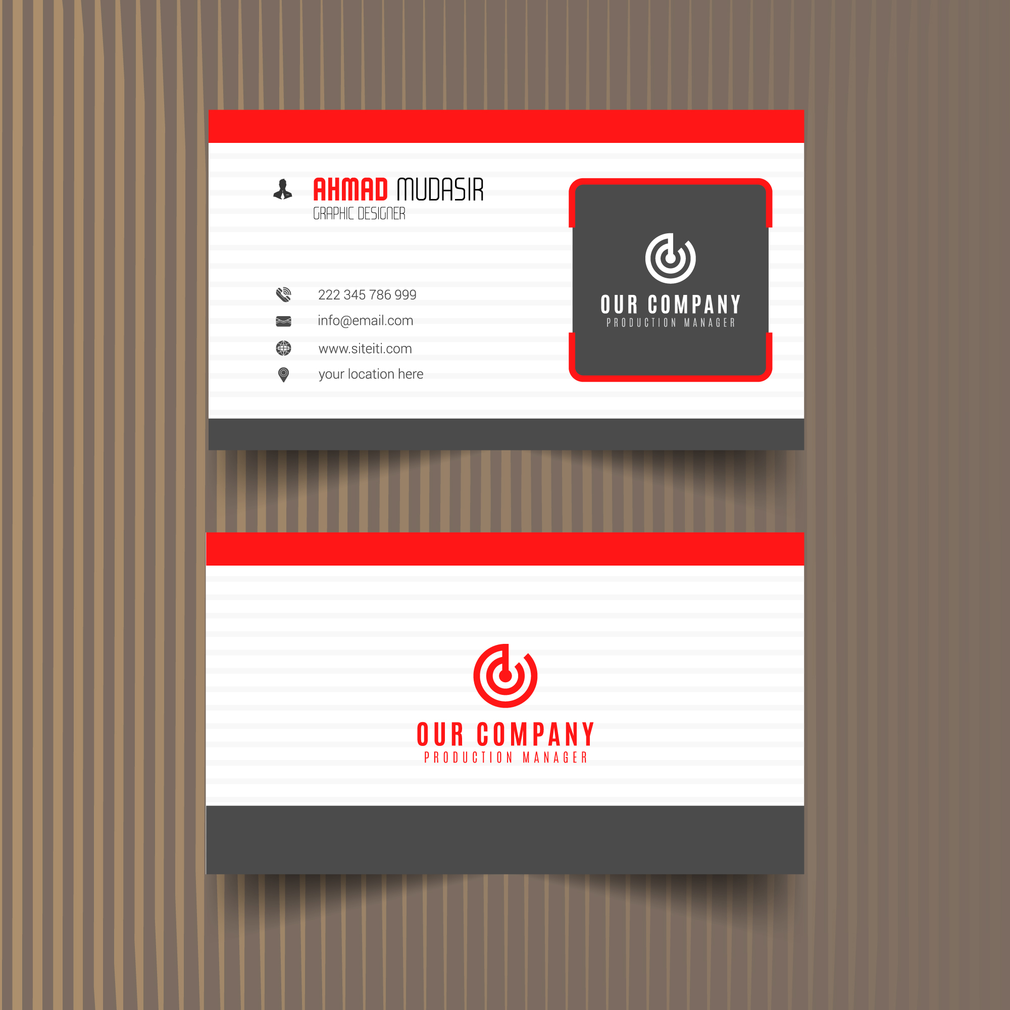 business card template