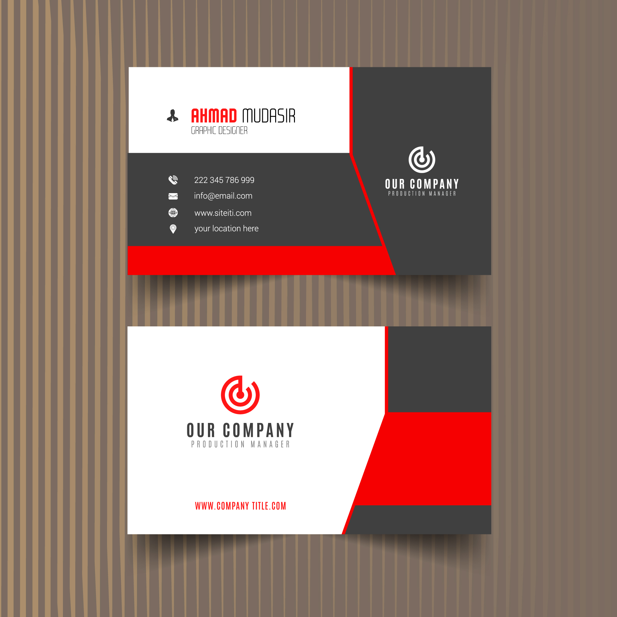 business card template