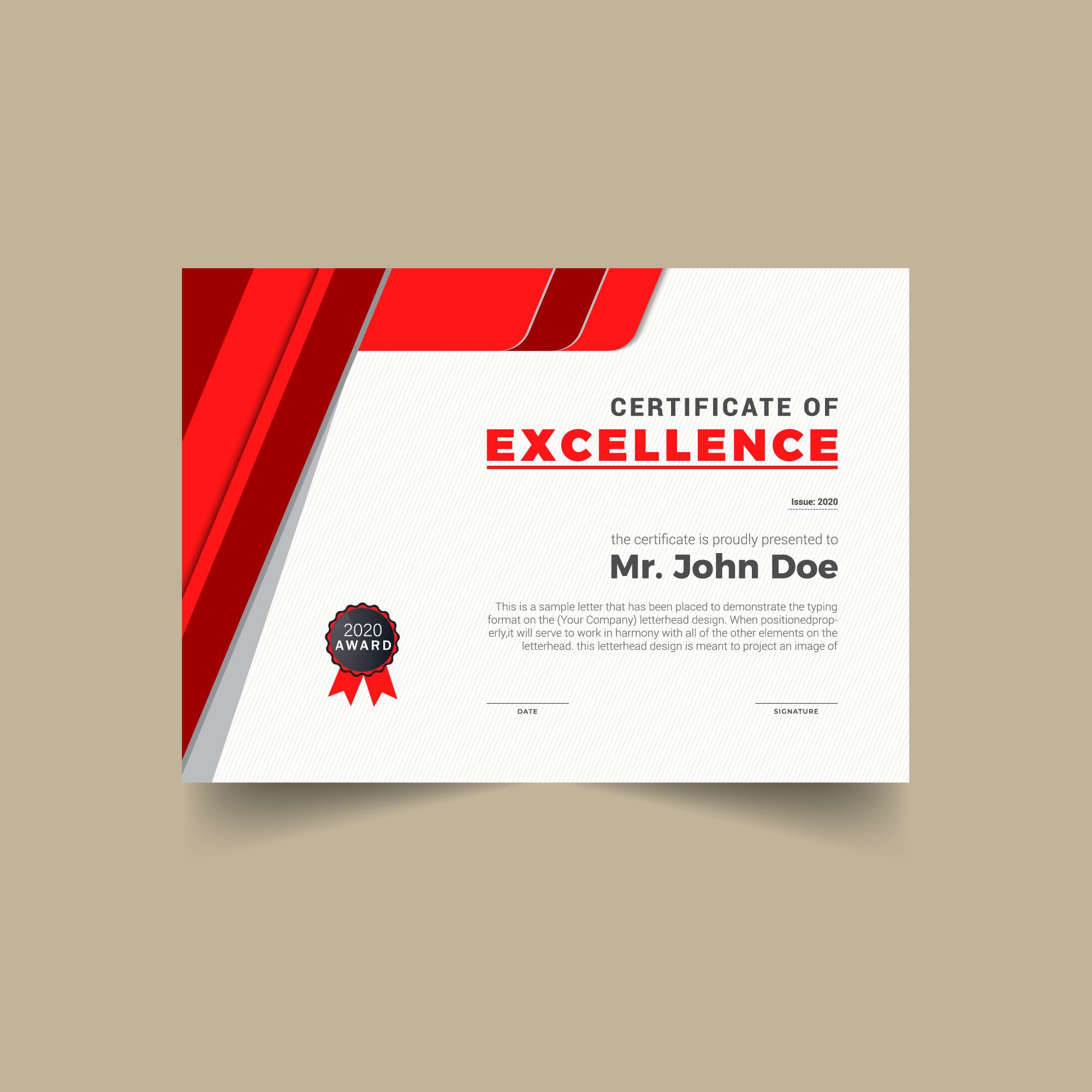 certificate template