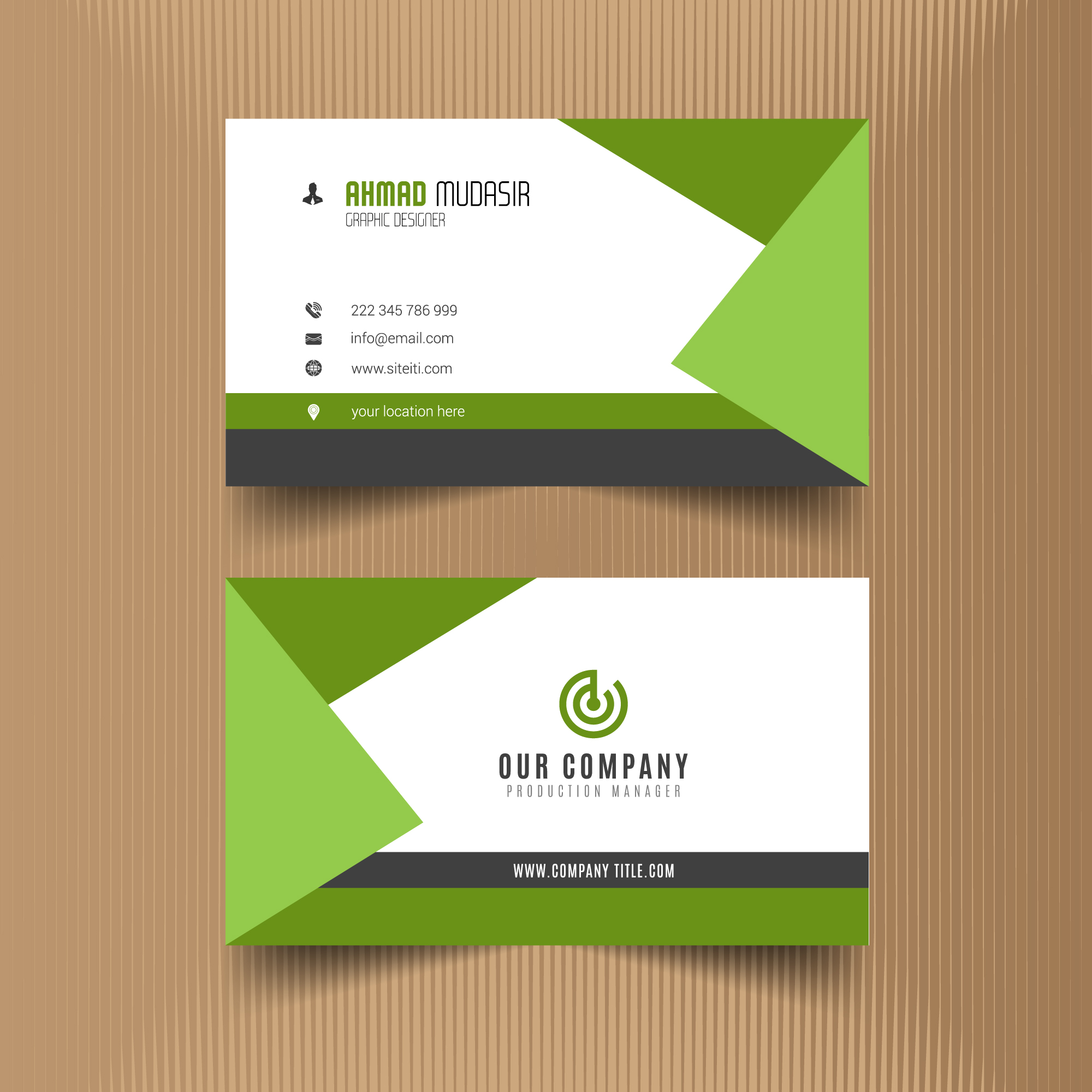 business card template