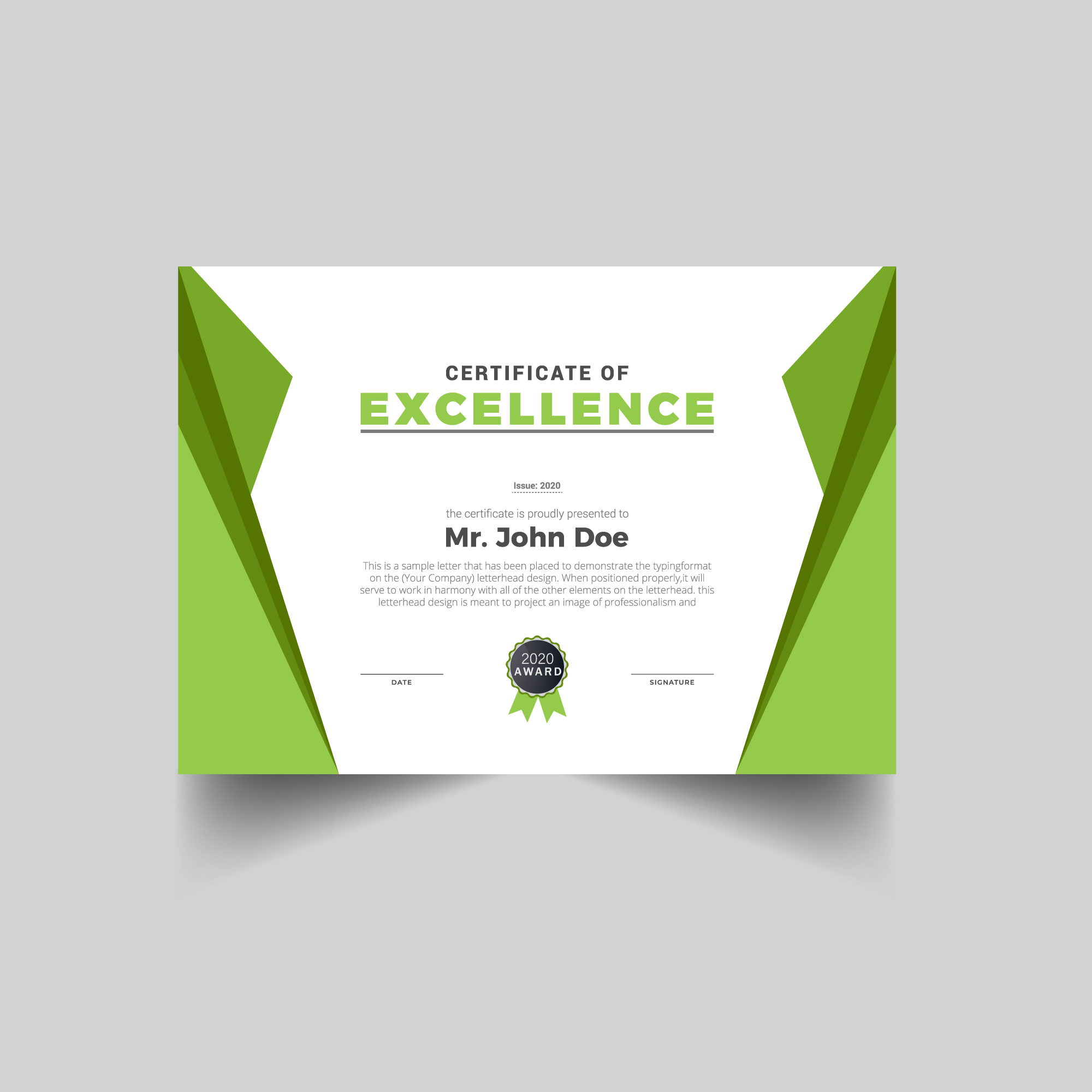 certificate template