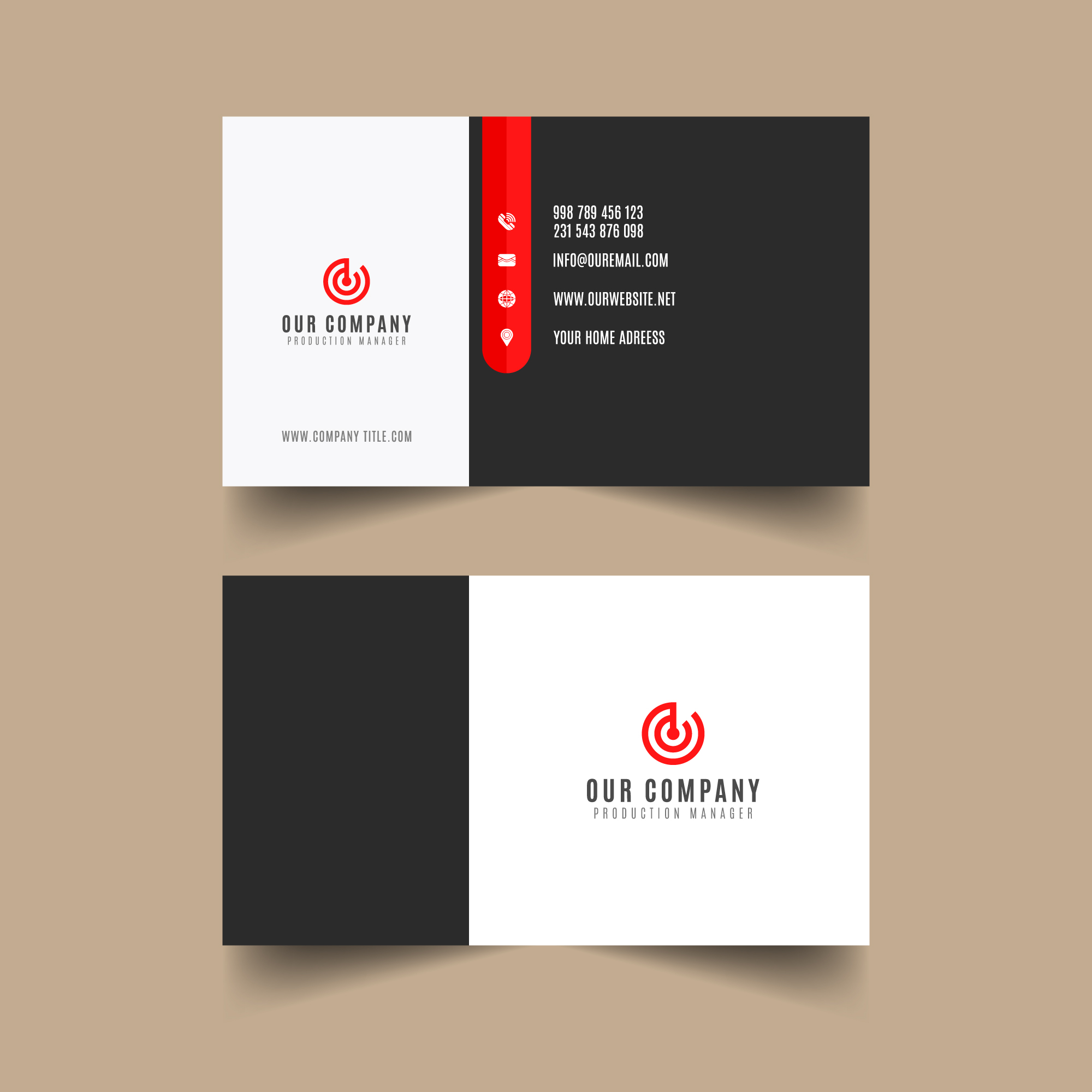 business card template