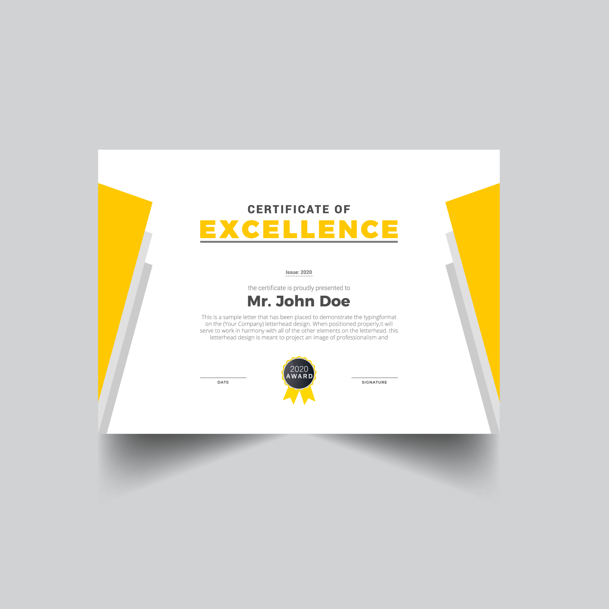 certificate template