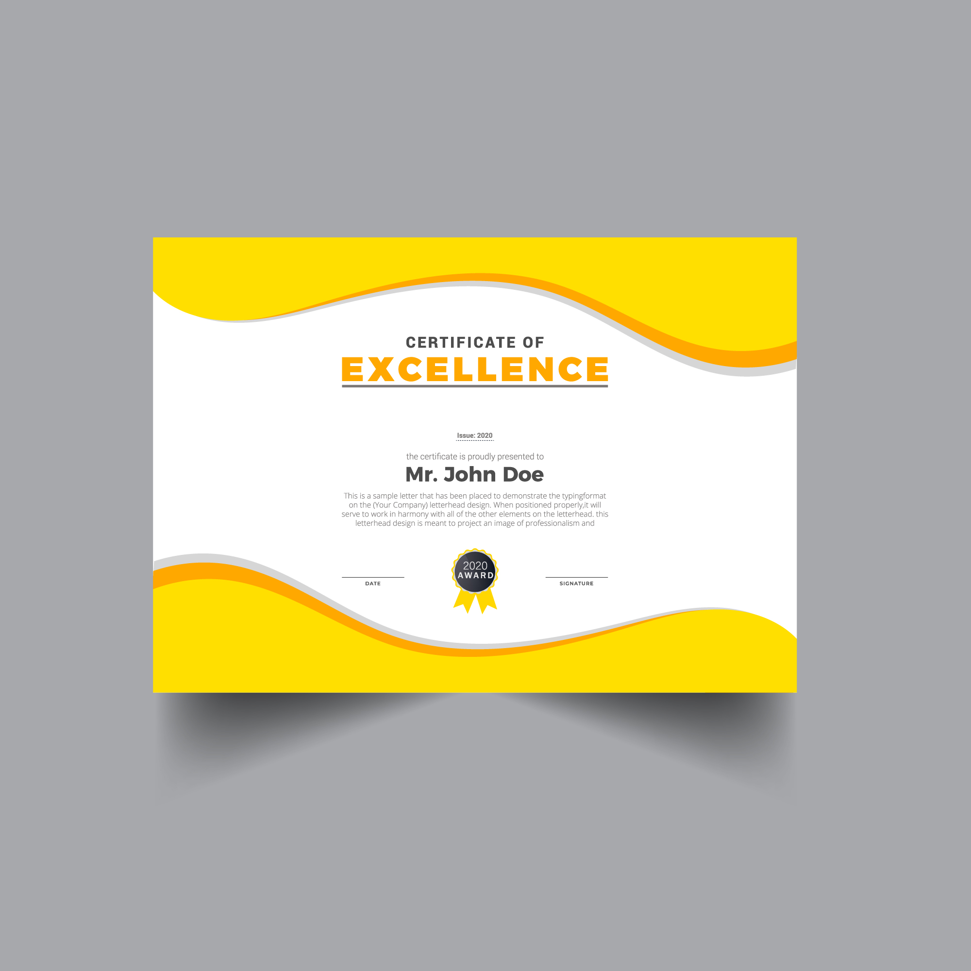 certificate template