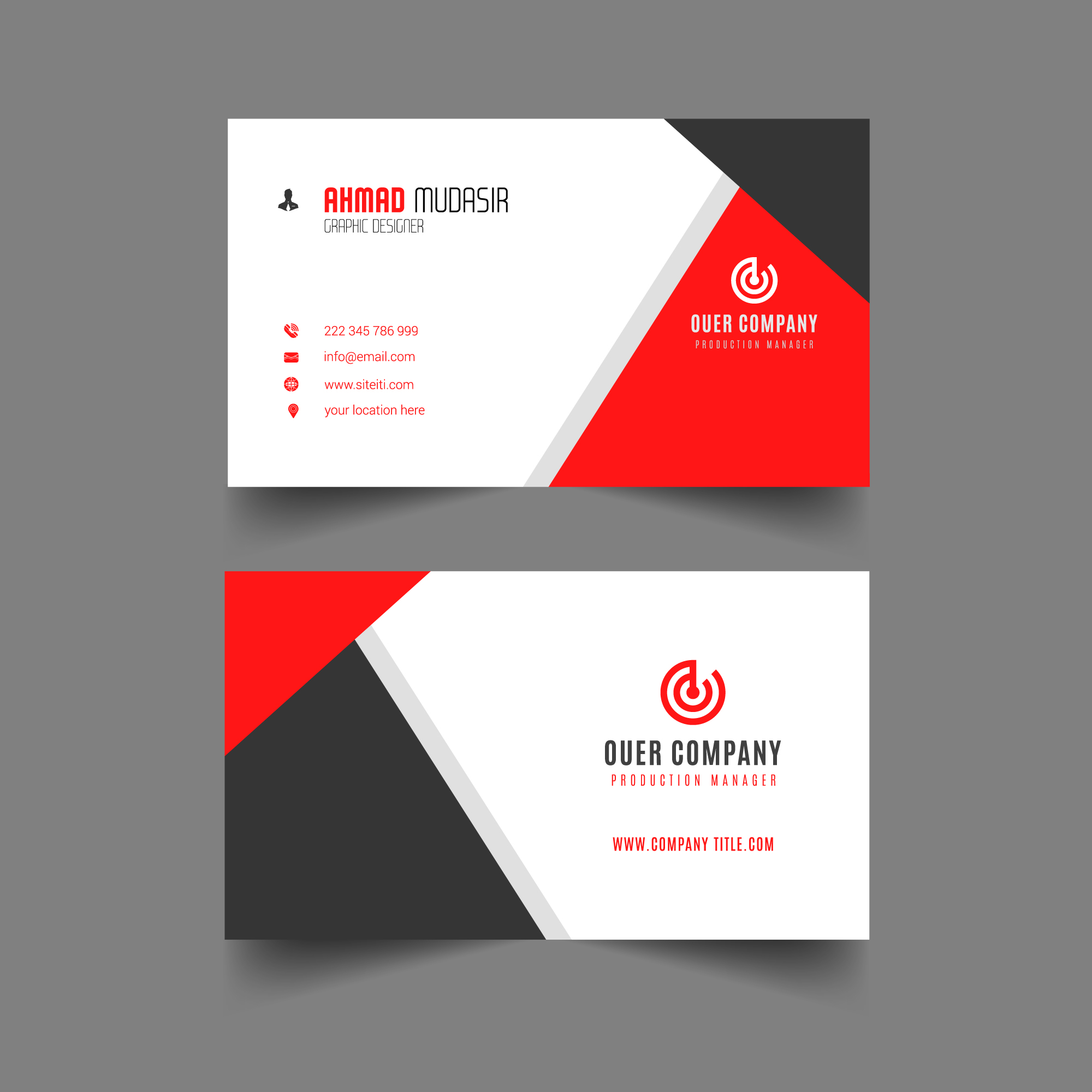 business card template