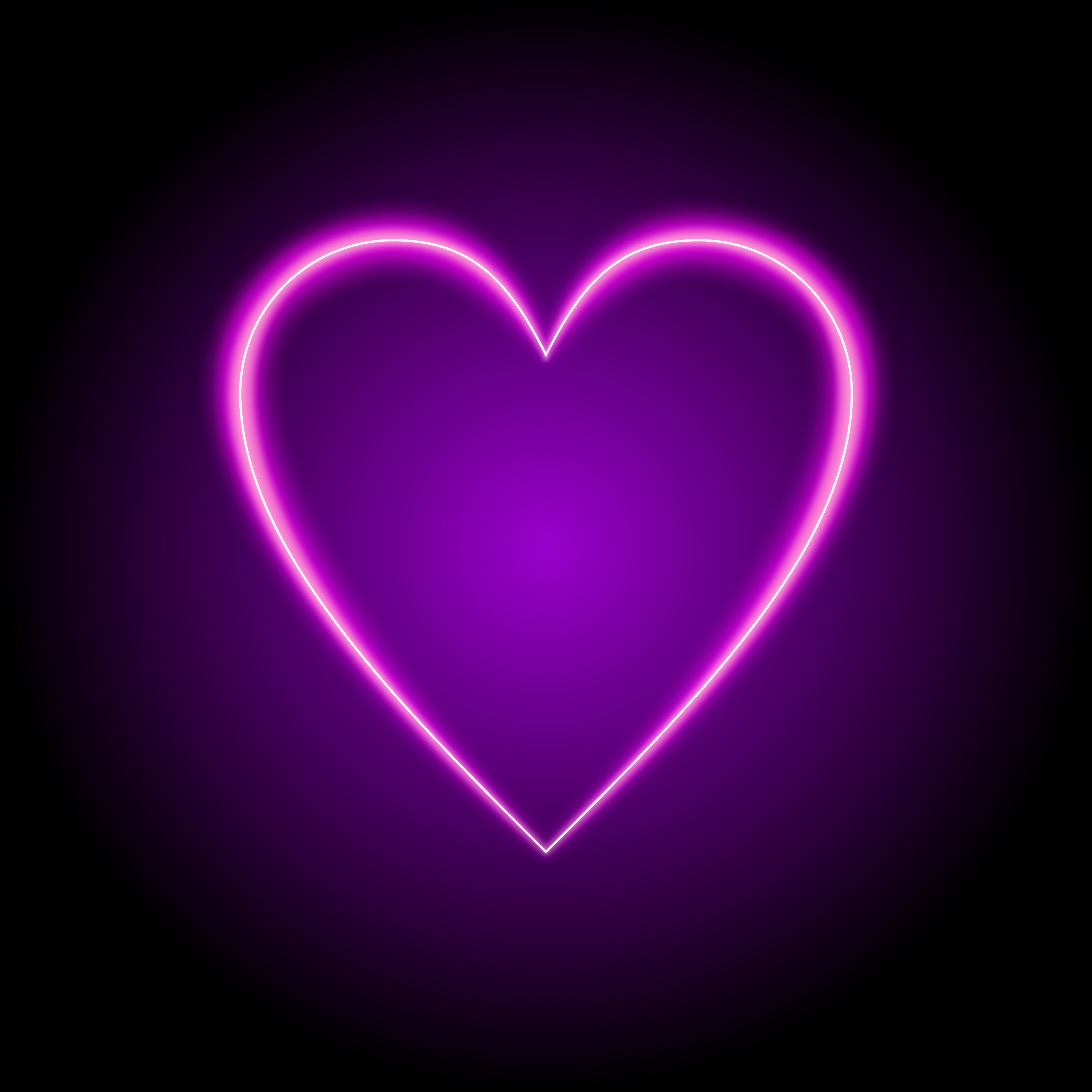 love sign with light effect