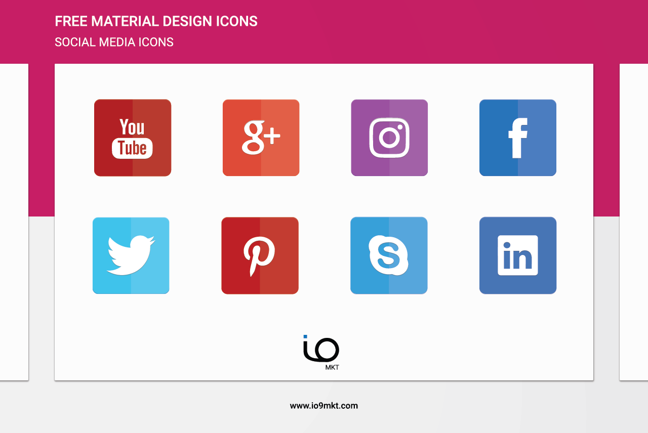 material design social icons