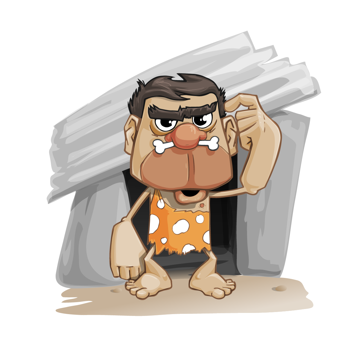 illustration of a caveman vector character