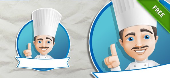 male chef vector character