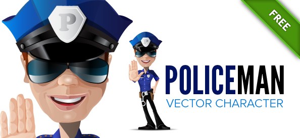 policeman vector character