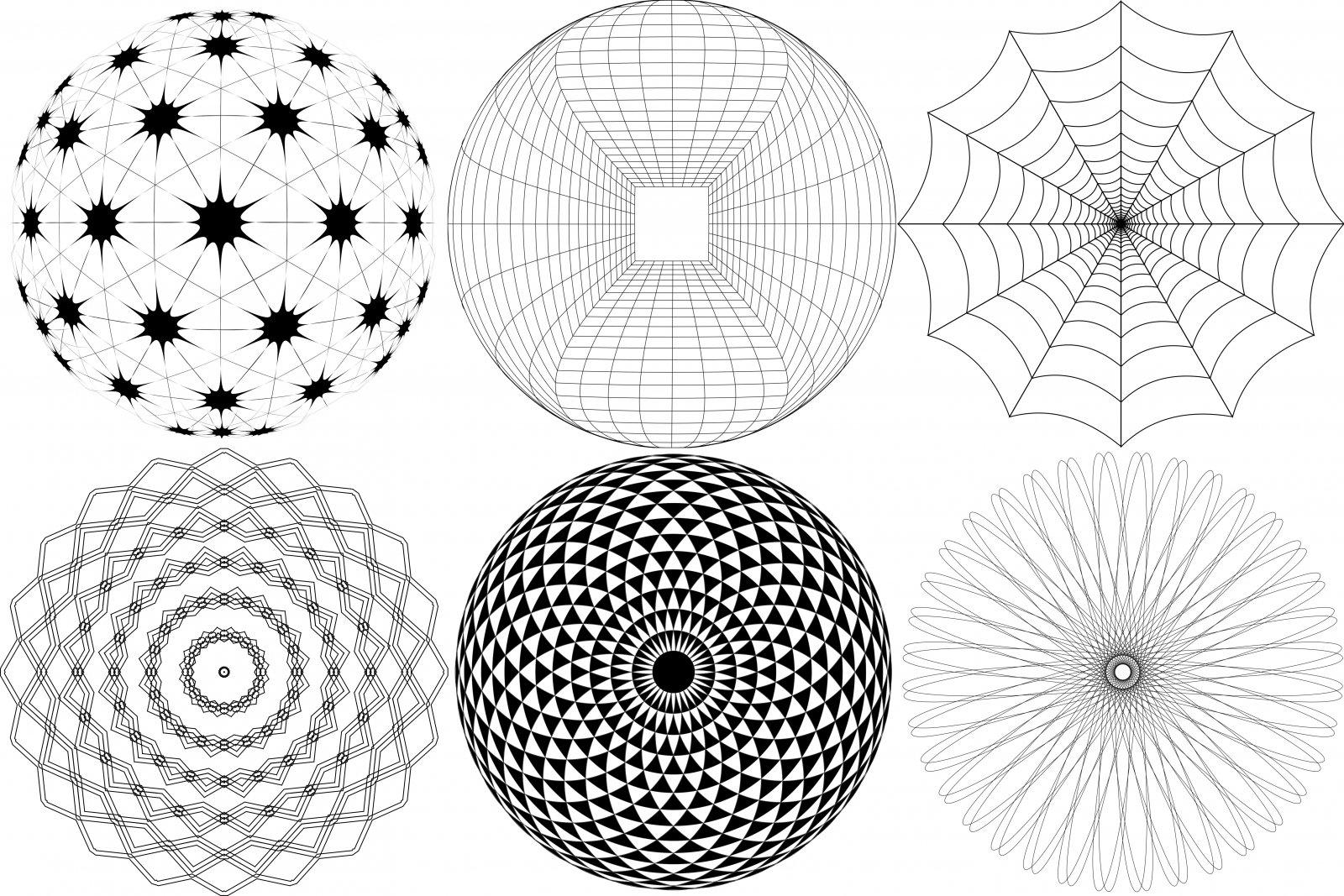 sketch vector illustration with black and white geometry