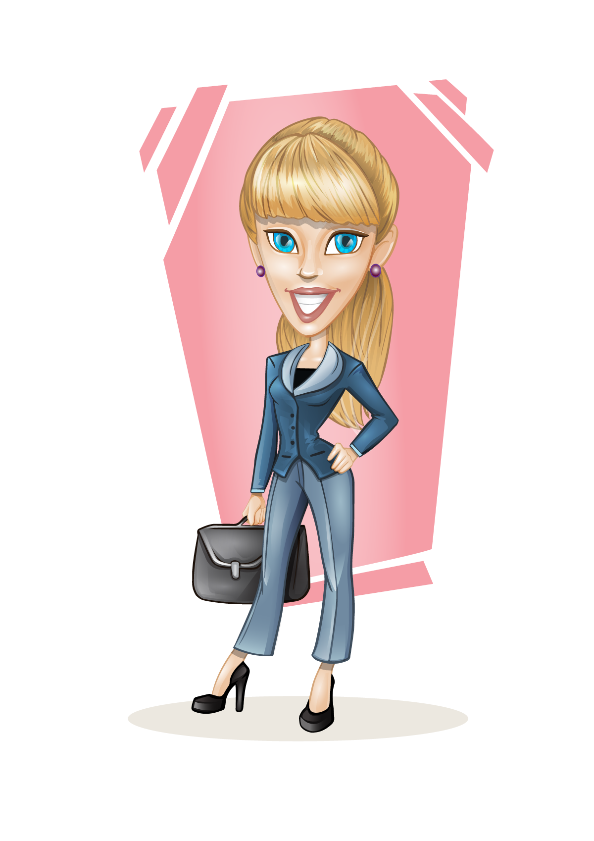 vector blonde businesswoman