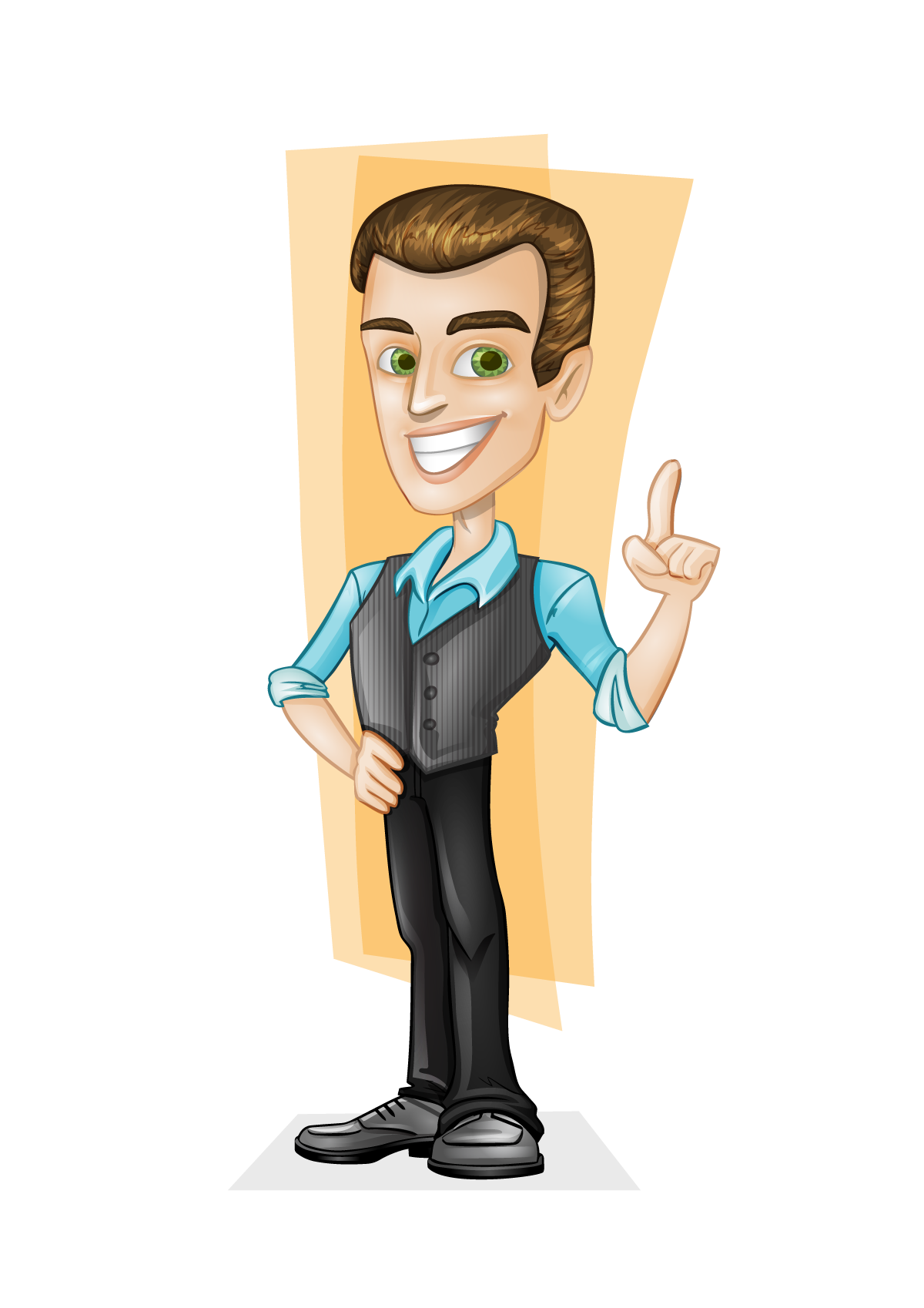 vector businessman with idea