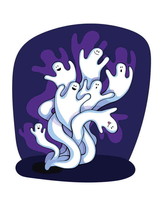 vector ghosts illustration