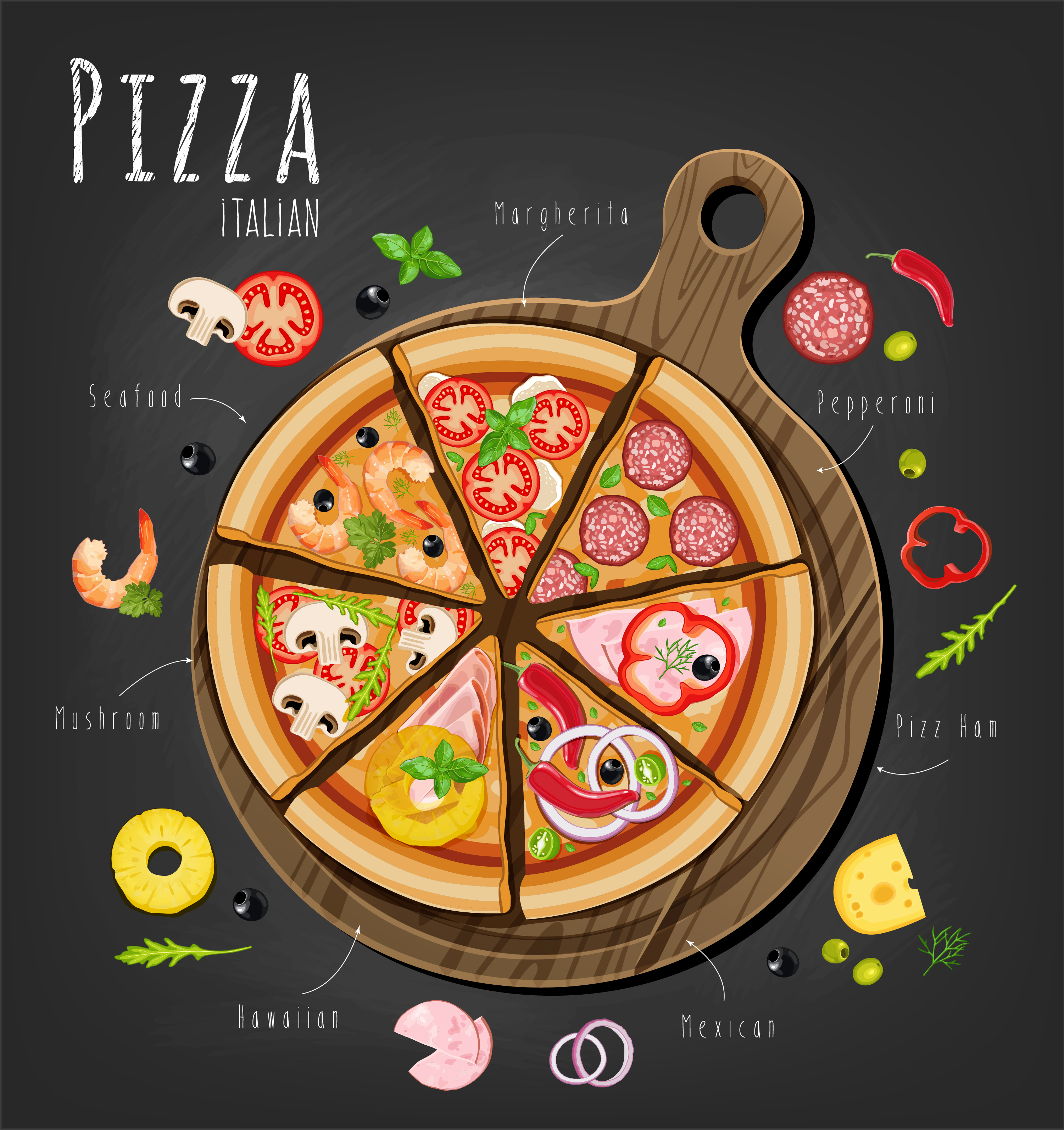 super pizza background