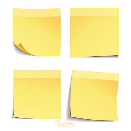 set of post it messages templates