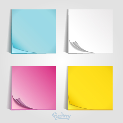 colorful post it templates