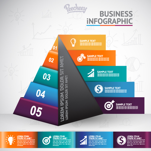 pyramid infographic concept