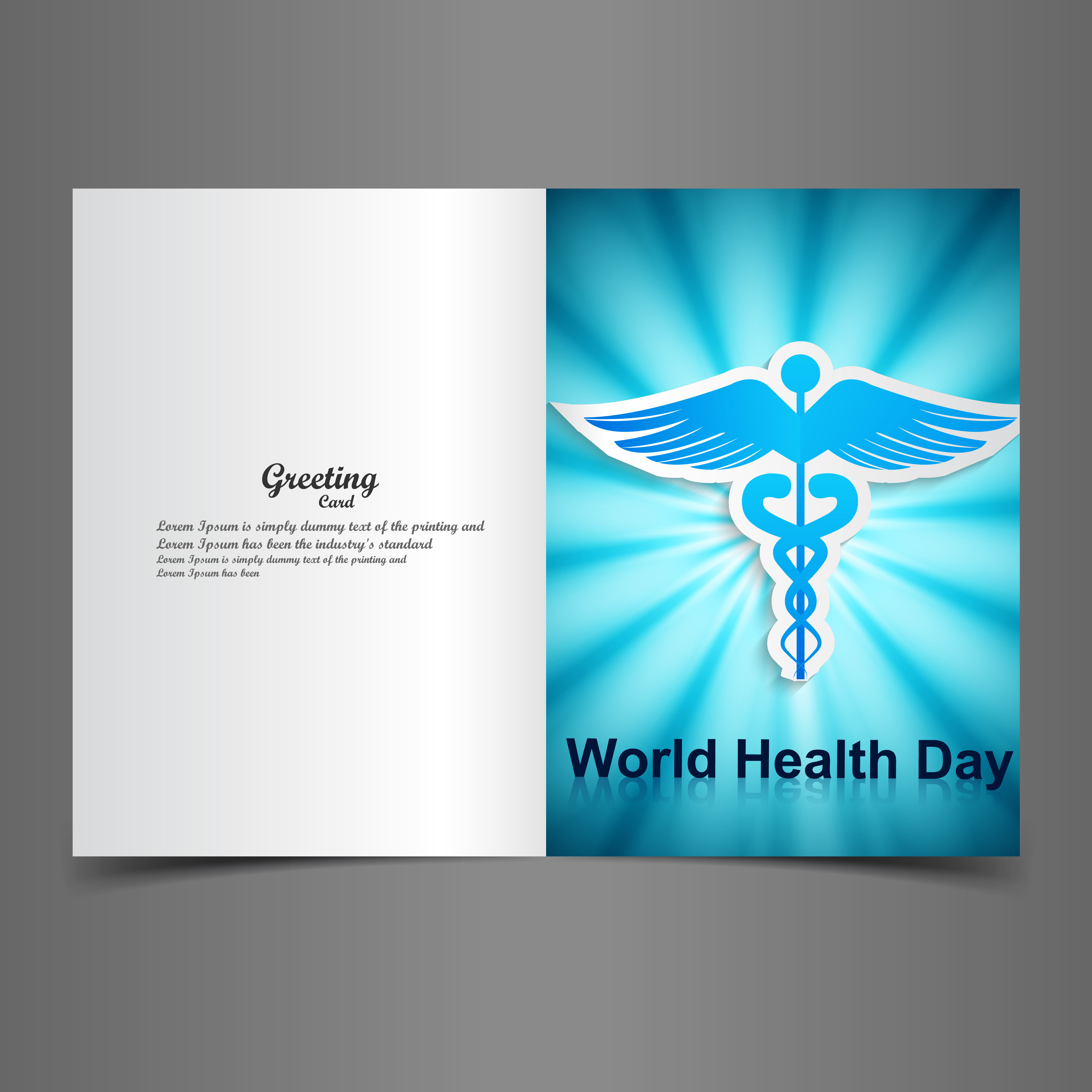 beautiful vector greeting card world health day background illustration