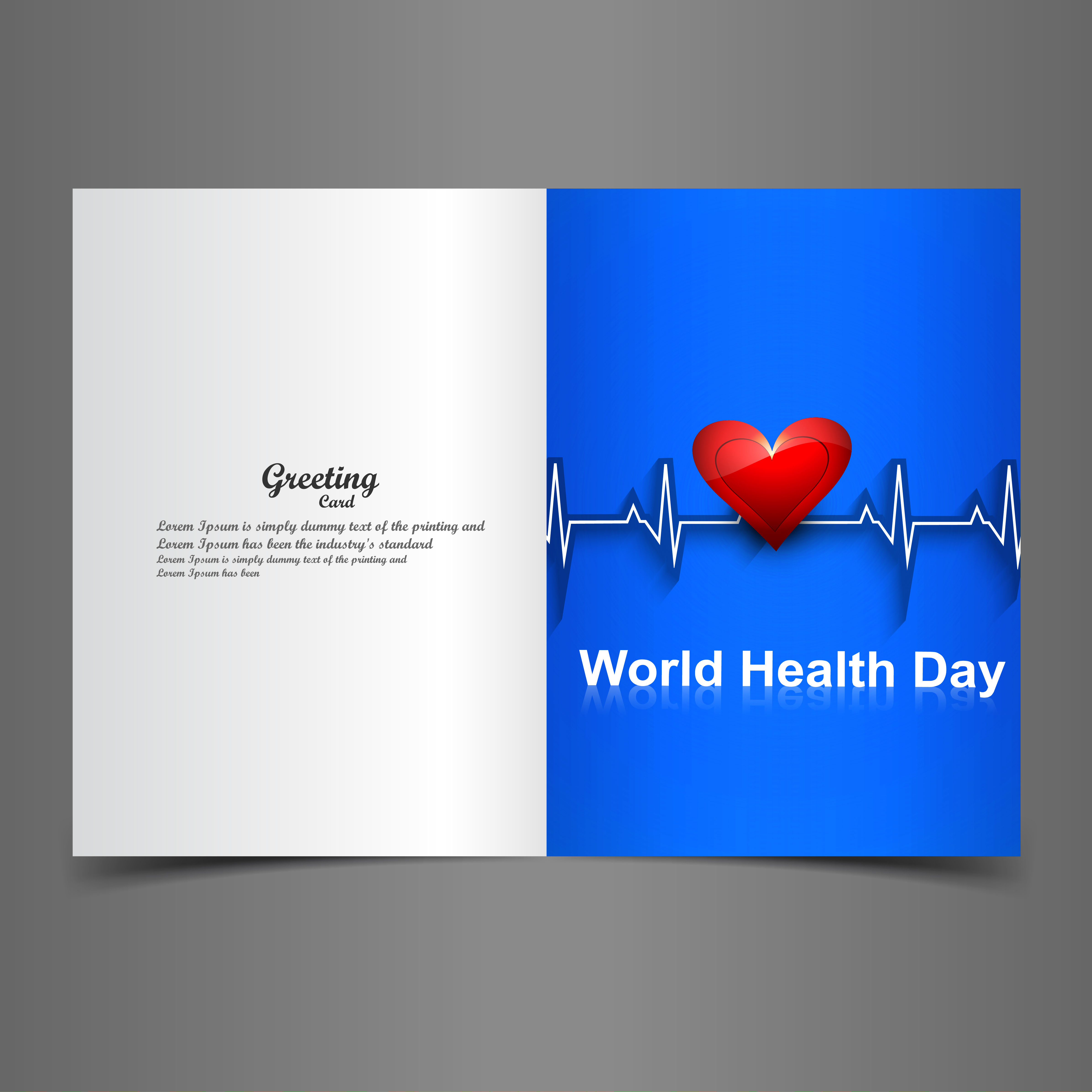 beautiful vector greeting card world health day background illustration