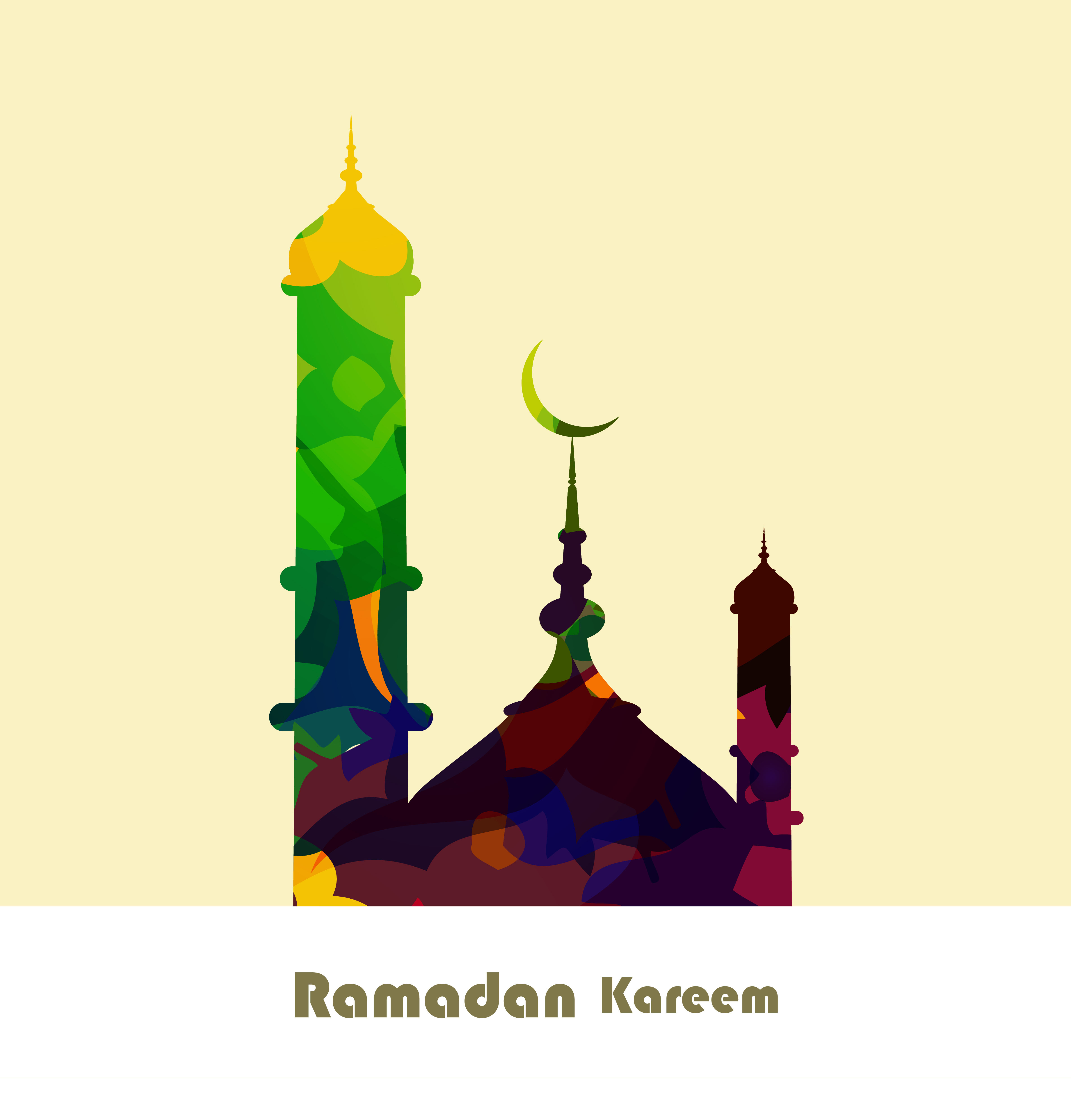 vector illustration of ramadan kareem colorful design