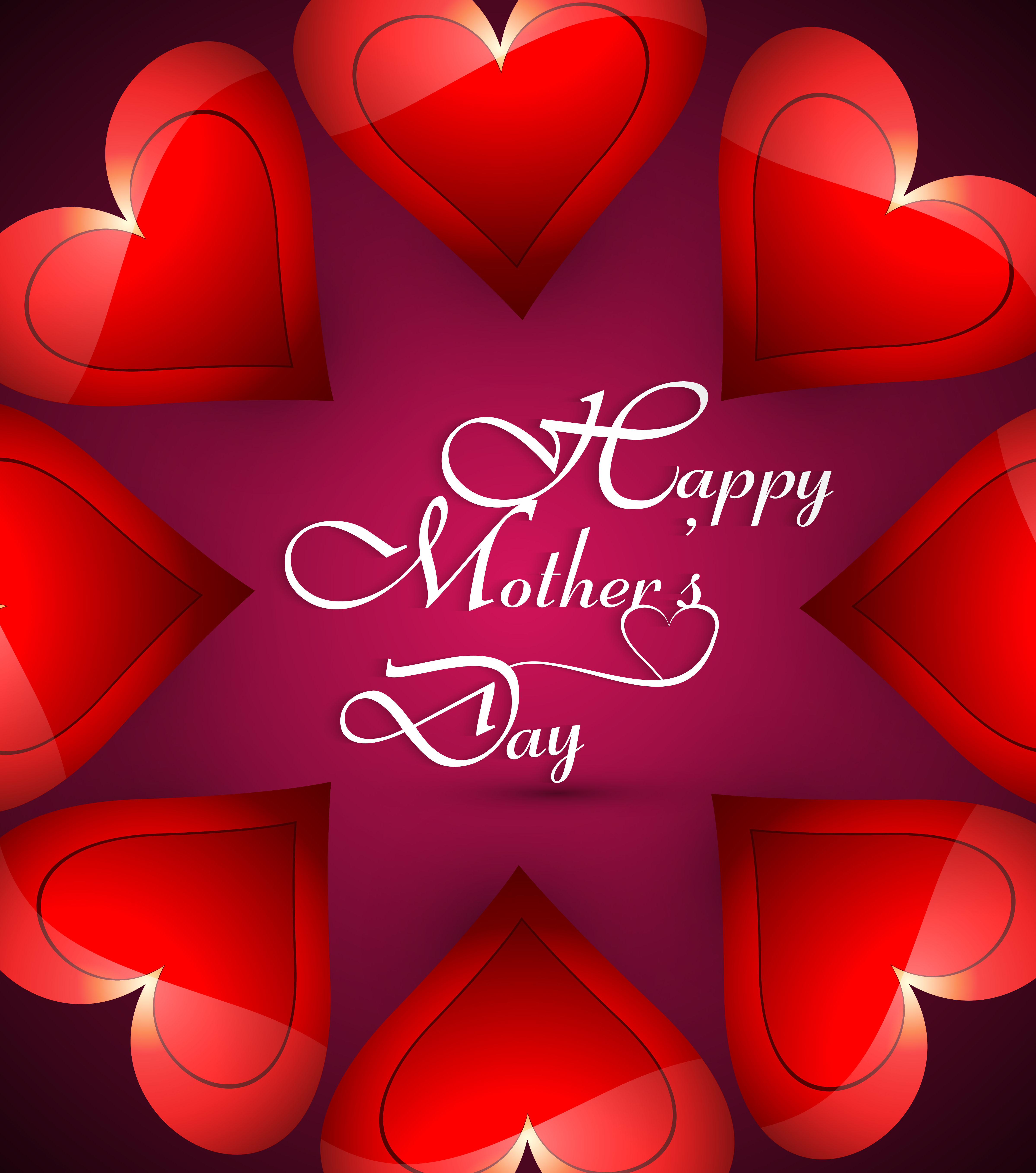 beautiful mothers day text concept card colorful background