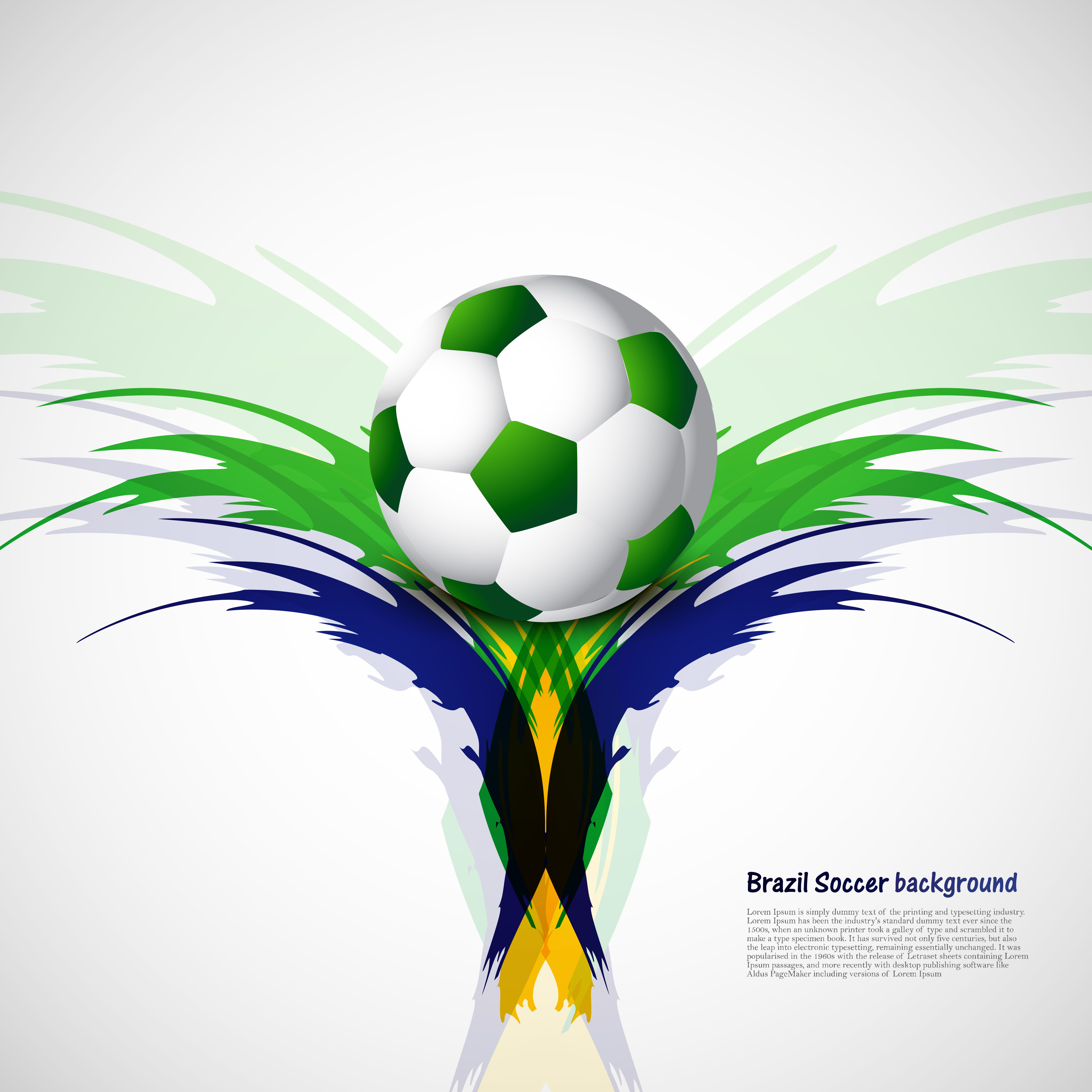 soccer beautiful texture with brazil colors grunge splash background