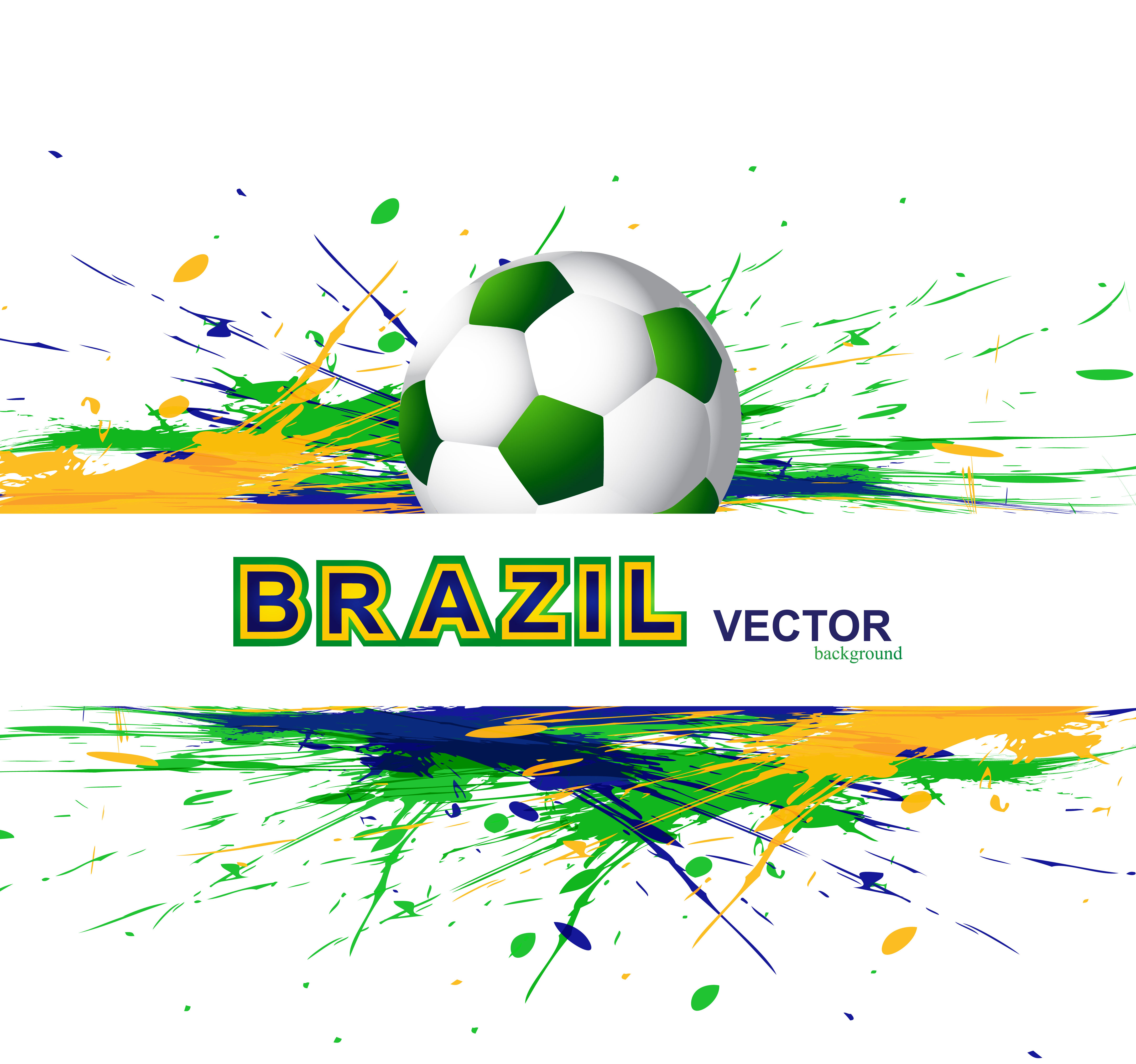 beautiful brazil flag concept grunge card colorful soccer background vector