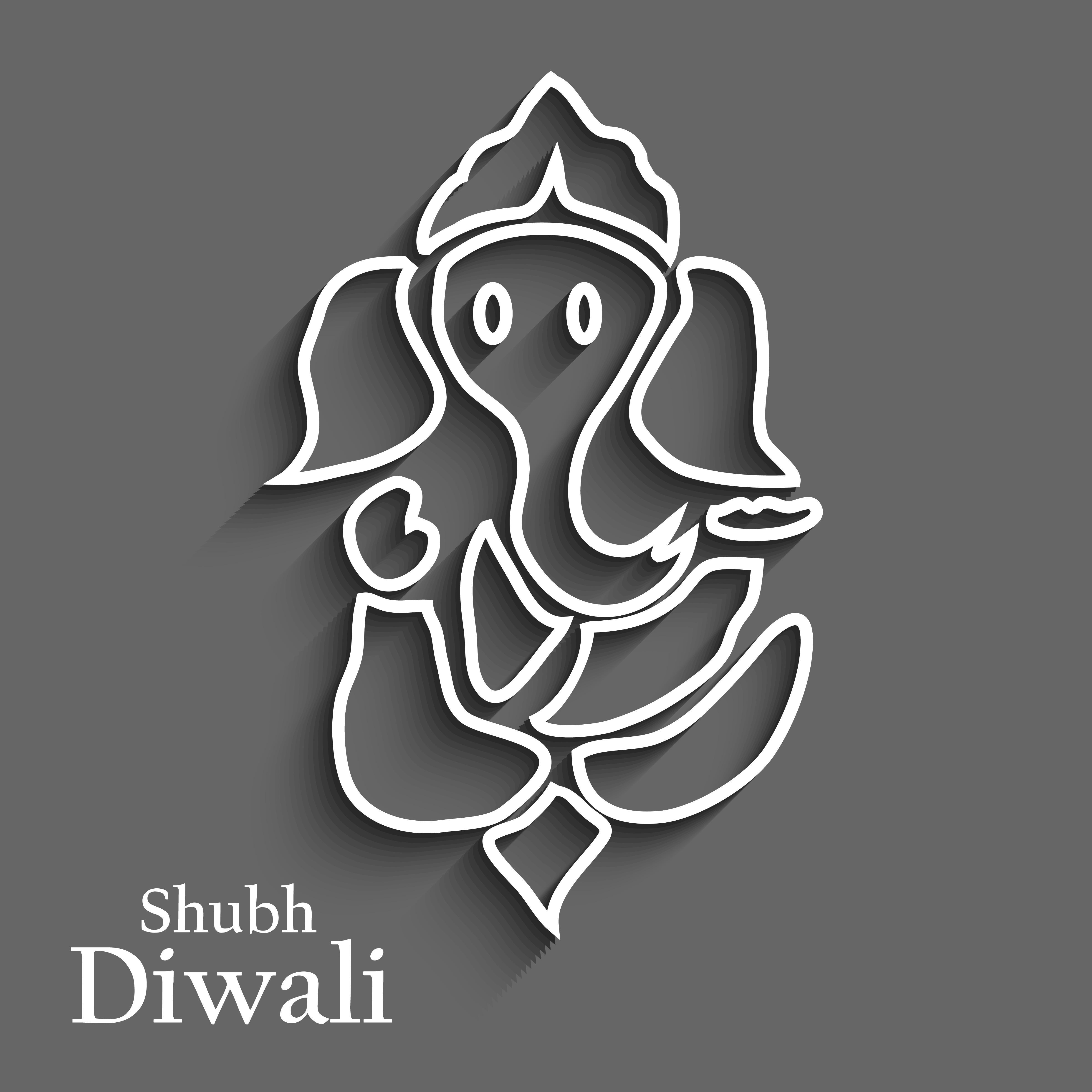 beautiful diwali card colorful artistic lord ganesha background