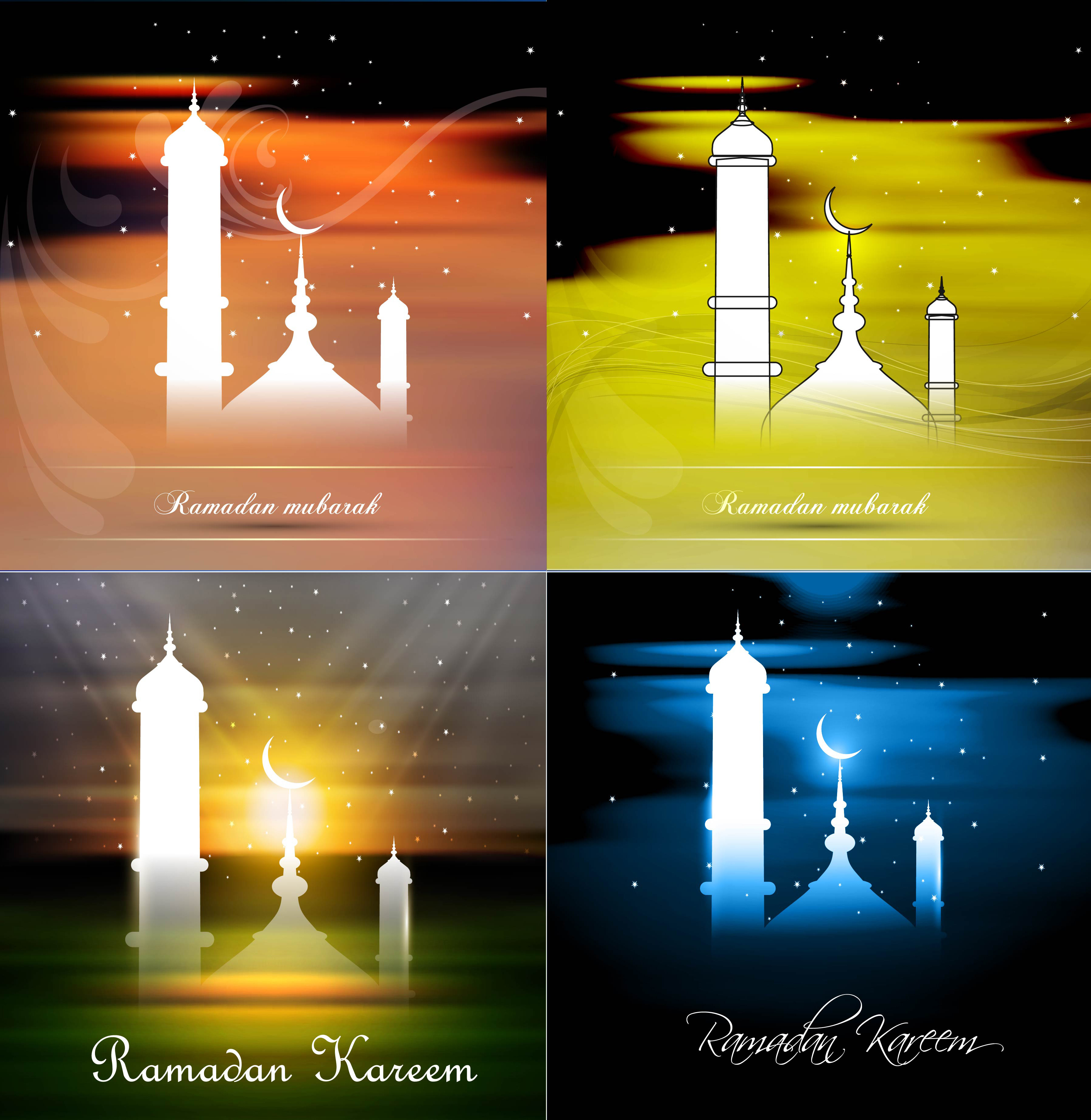 vector illustration of ramadan kareem colorful design