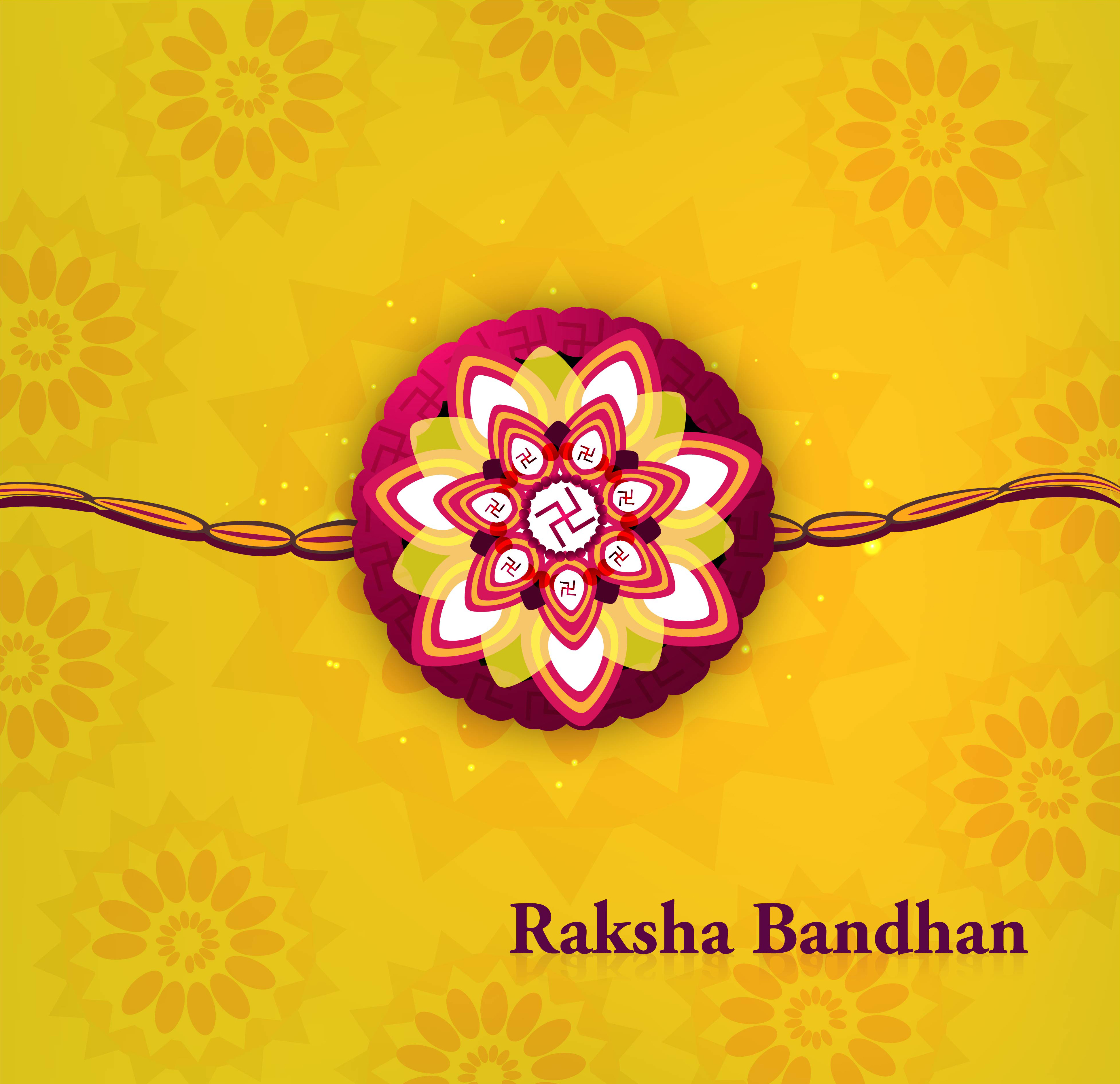 beautiful raksha bandhan bright colorful background