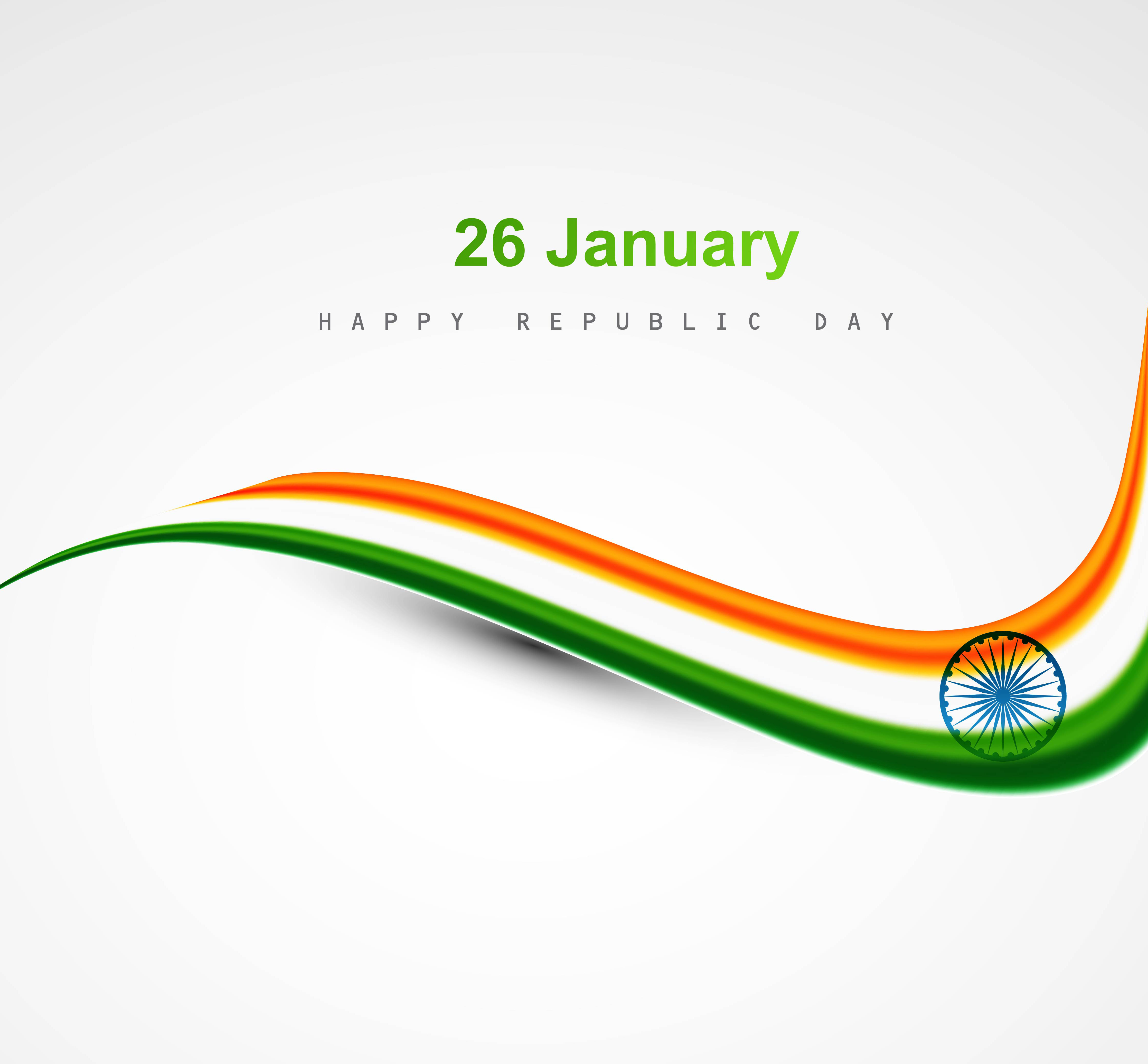 stylish indian flag republic day beautiful tricolor wave design art vector