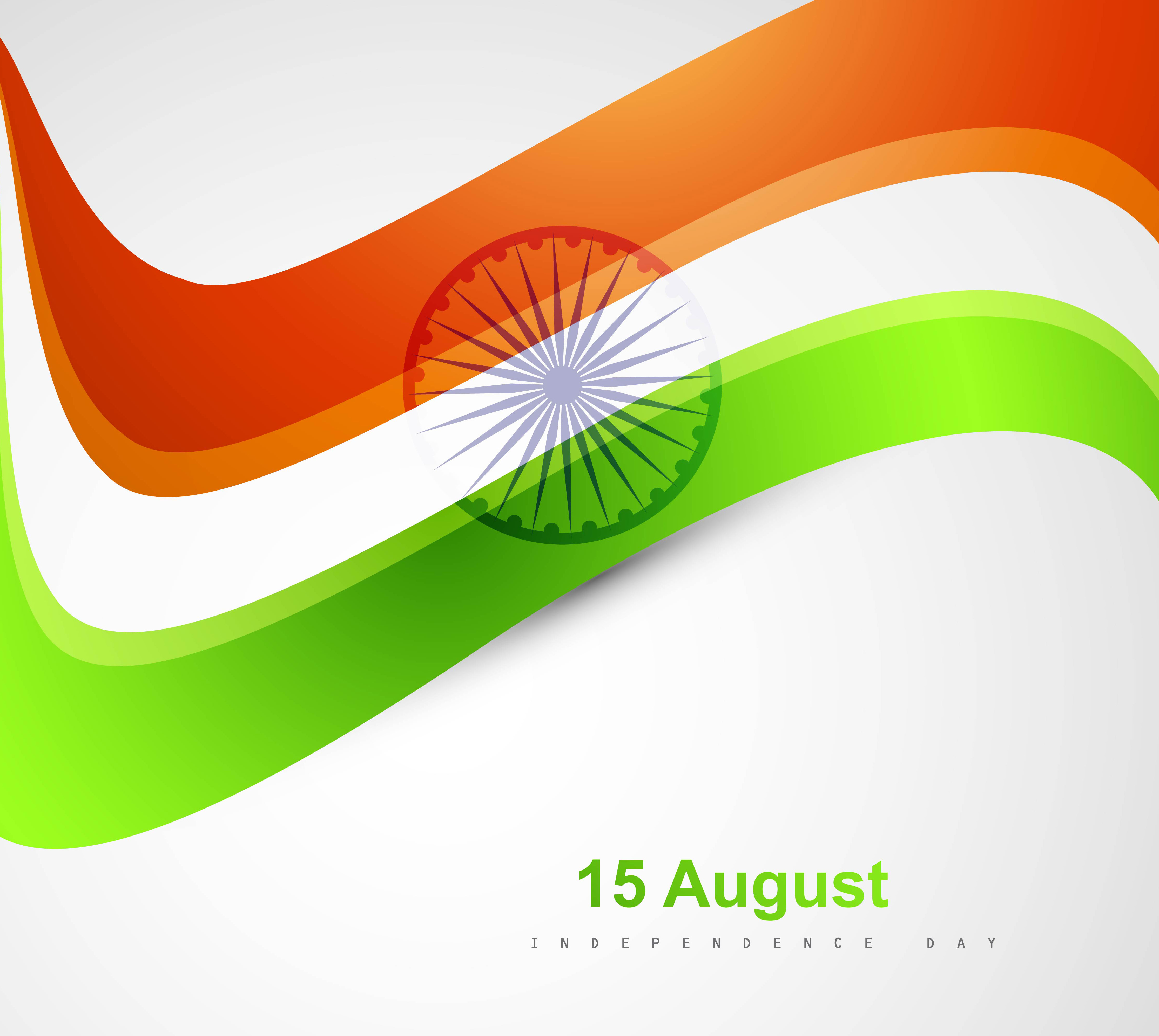 indian flag stylish tricolor wave design