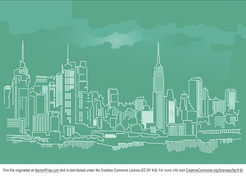 new york city skyline vector