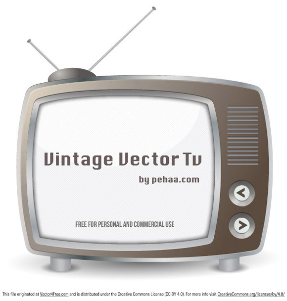 vintage vector tv