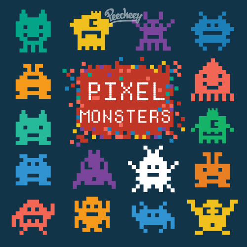 pixel monster set