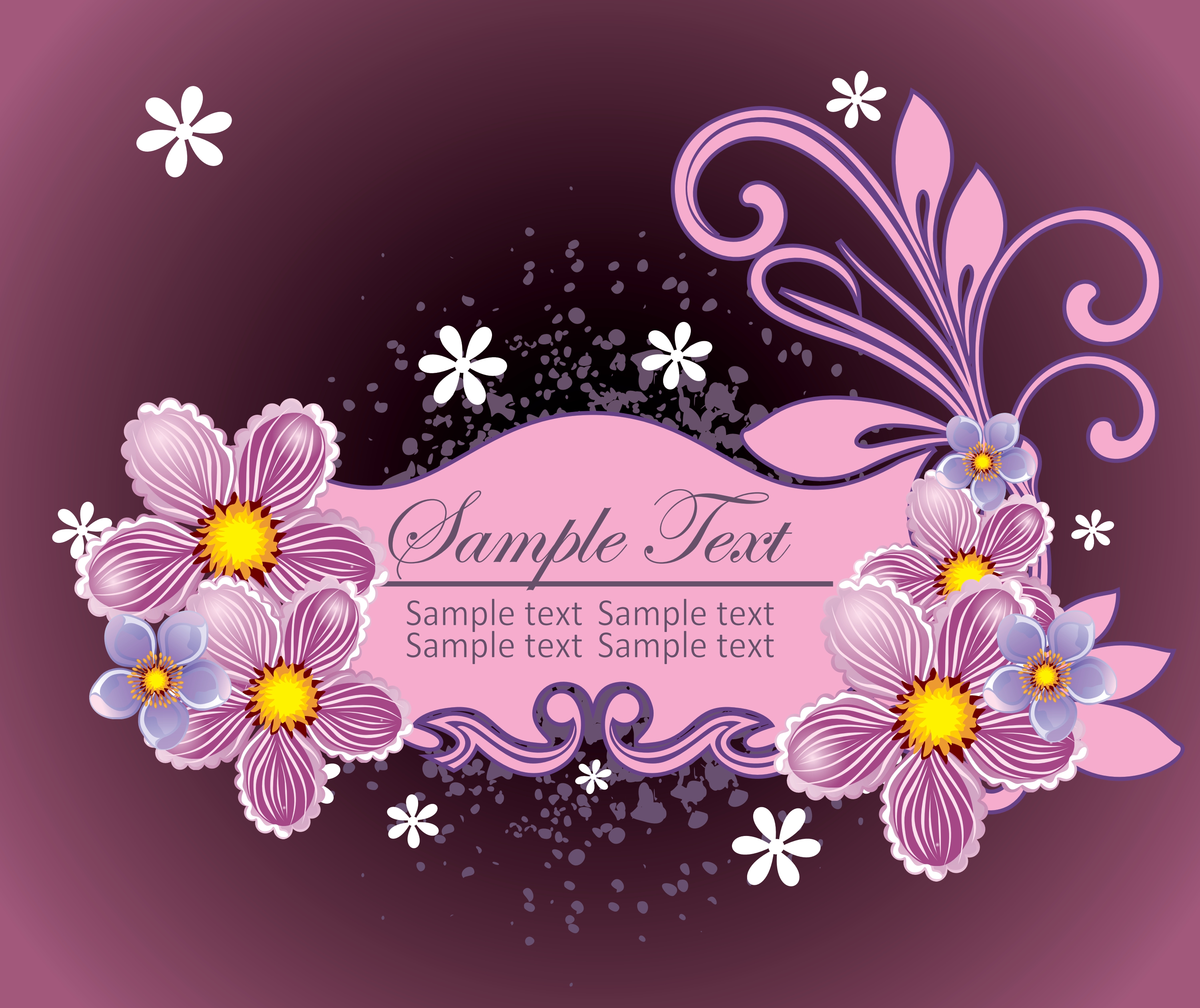 floral frame vector