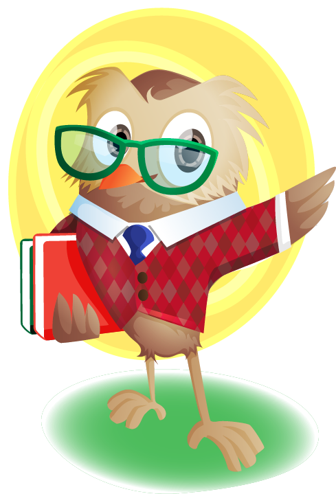 vector owl teacher