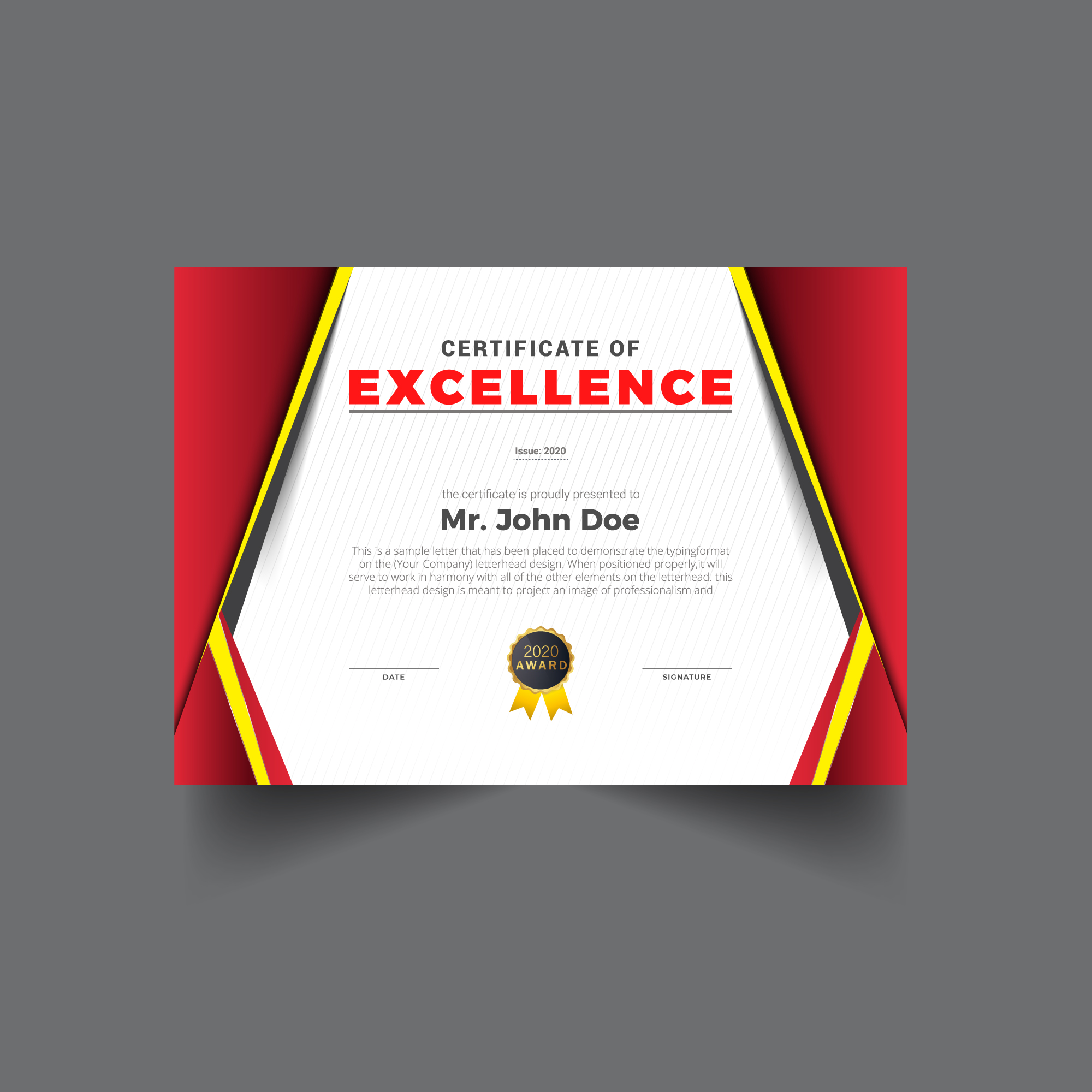 certificate template